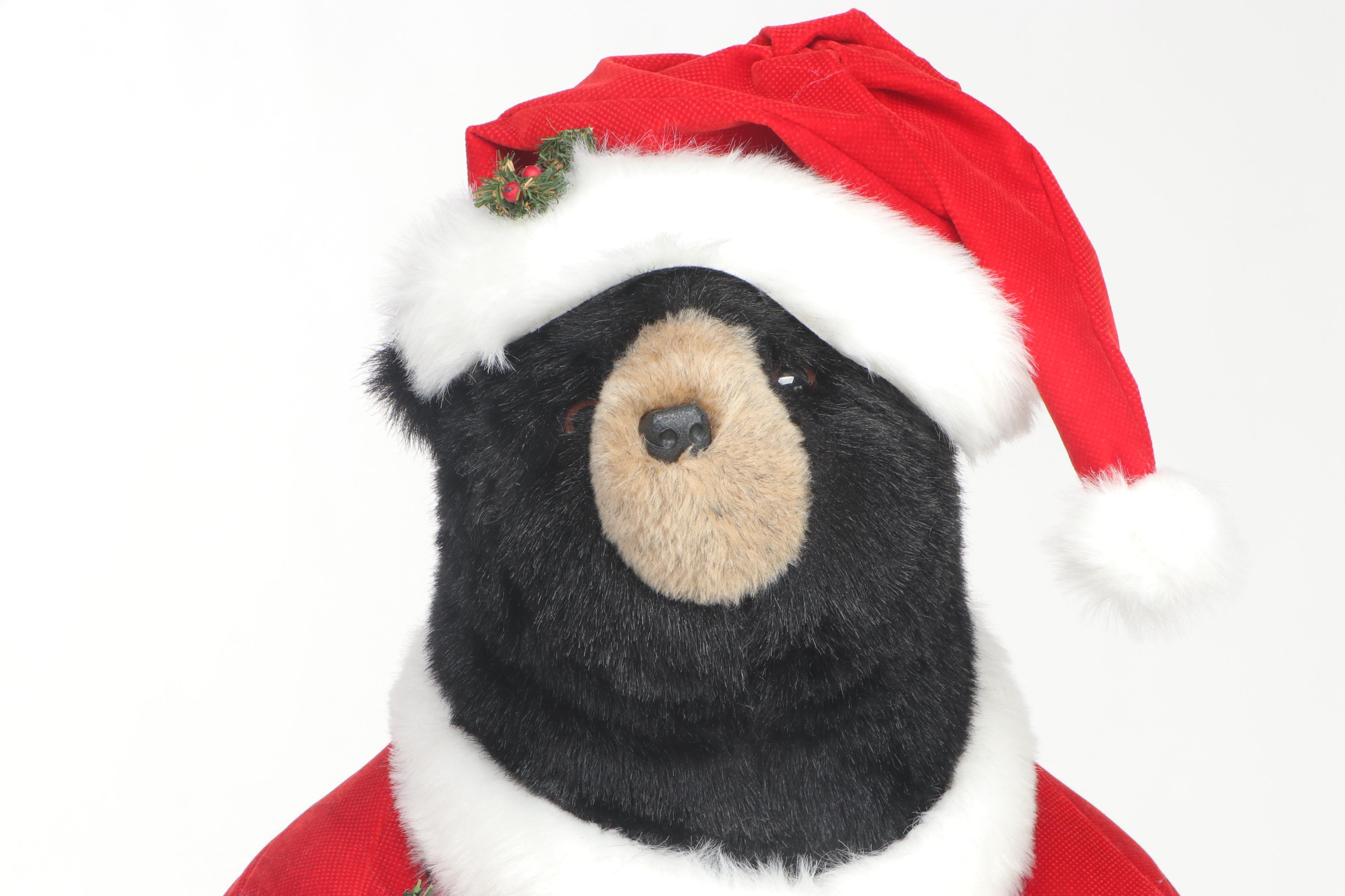 Ditz Standing Santa Bear Christmas Décor