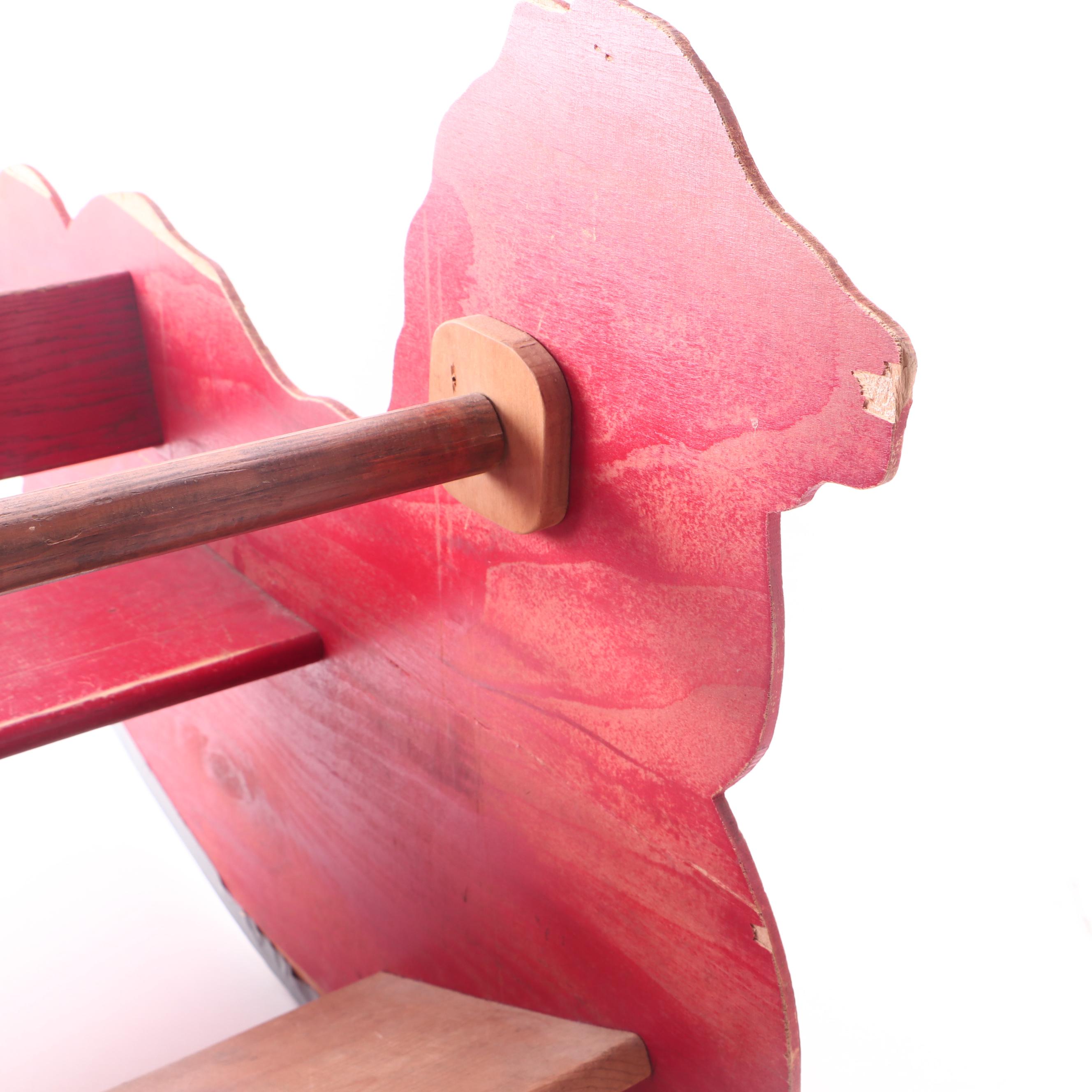 Child's Rocking Horse and Gong Bell Mfg. Baby Stroller, 1930s