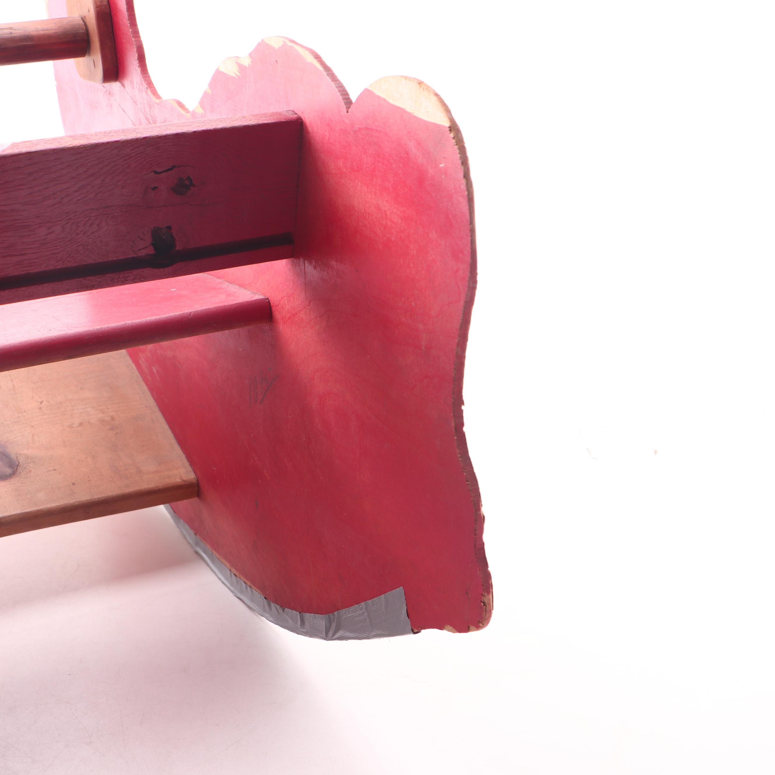 Child's Rocking Horse and Gong Bell Mfg. Baby Stroller, 1930s