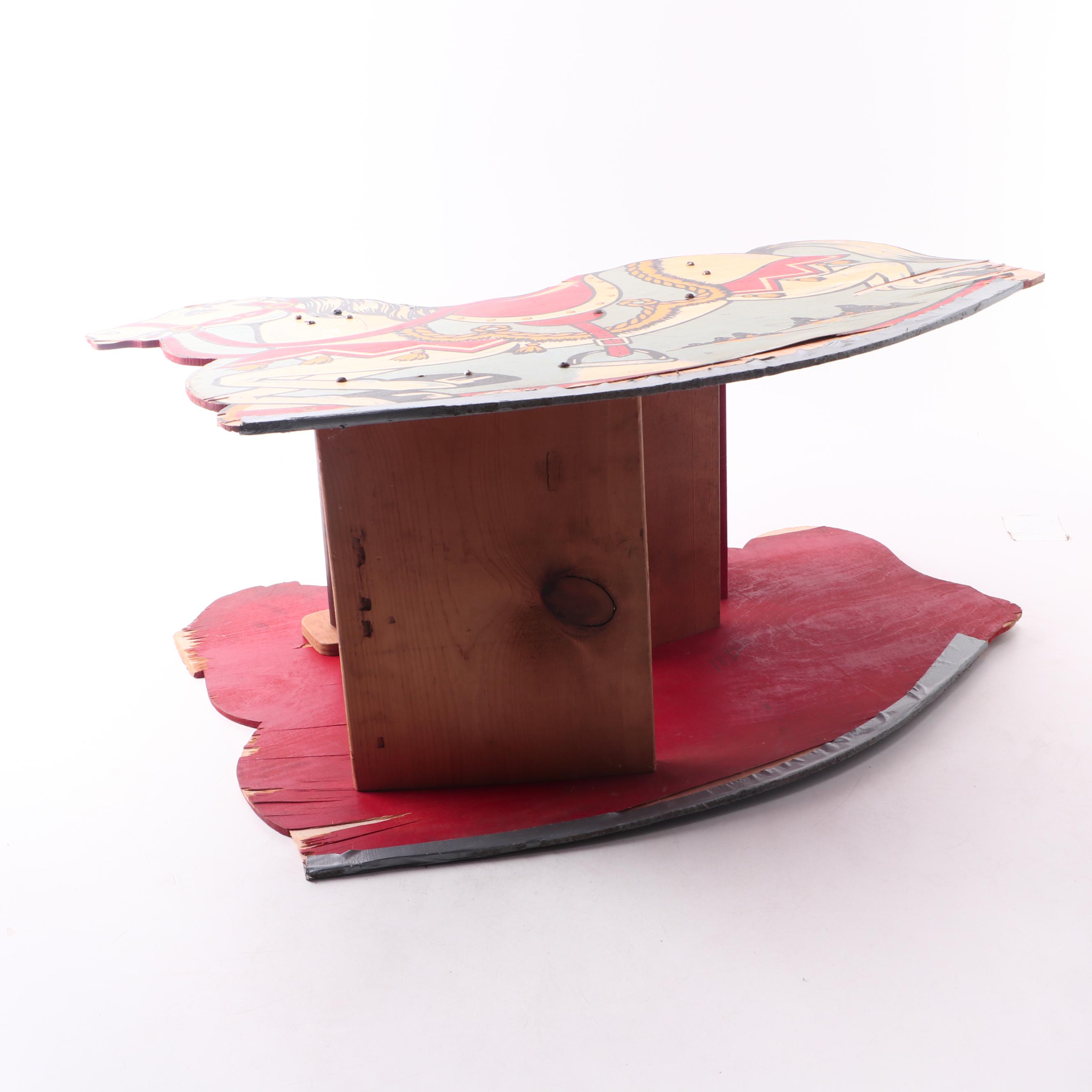 Child's Rocking Horse and Gong Bell Mfg. Baby Stroller, 1930s