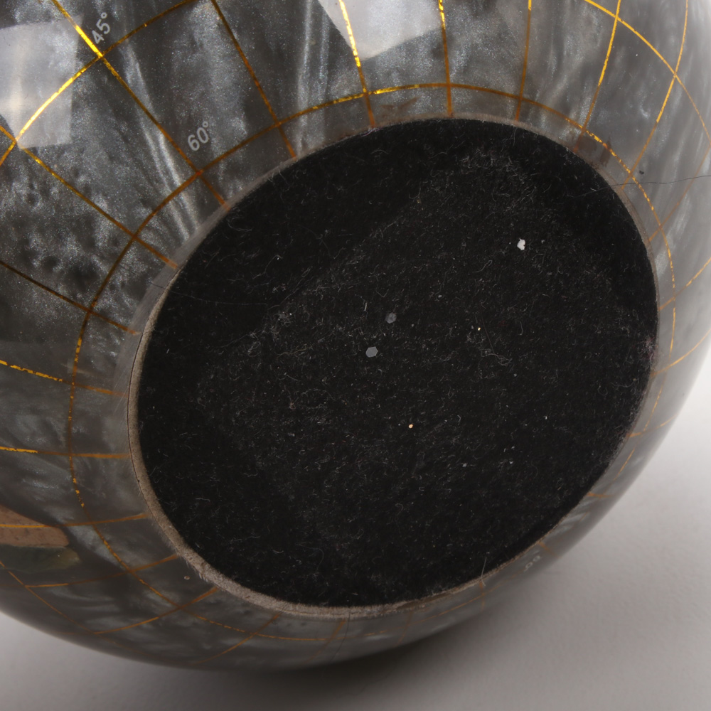 Semi-Precious Stone Inlay Globe Paperweight