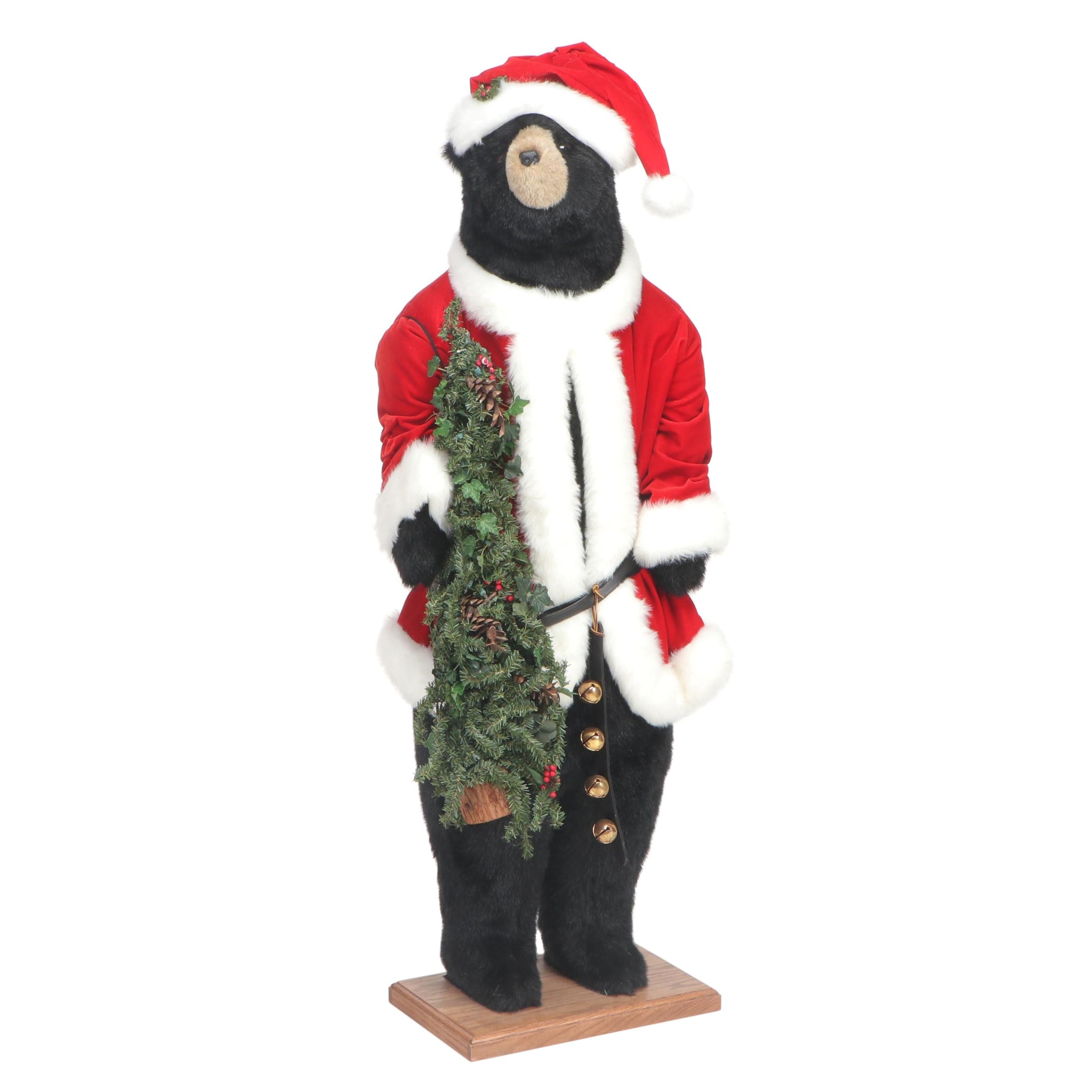 Ditz Standing Santa Bear Christmas Décor