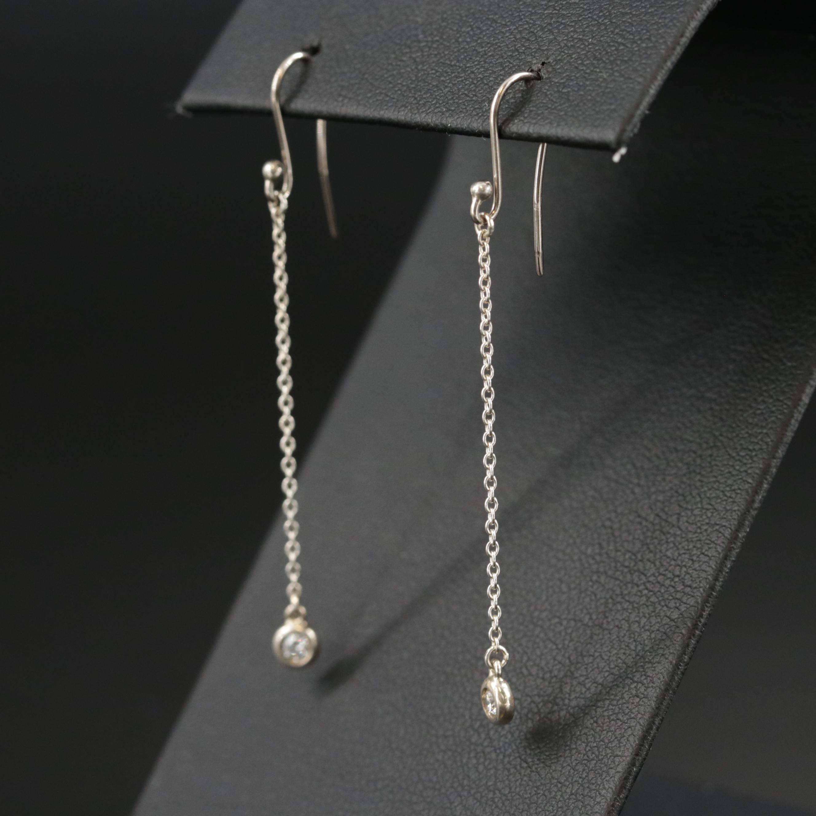 Elsa Peretti for Tiffany & Co. "Diamond By the Yard" Drop Earrings