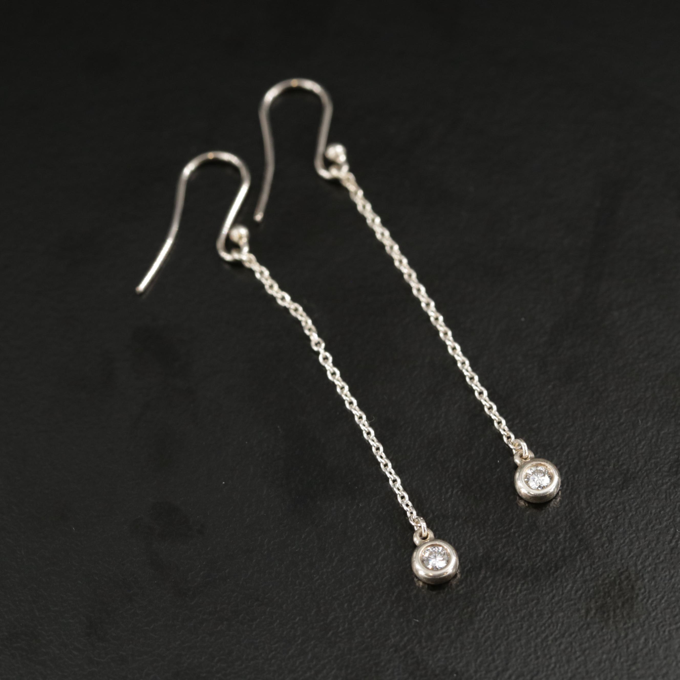 Elsa Peretti for Tiffany & Co. "Diamond By the Yard" Drop Earrings