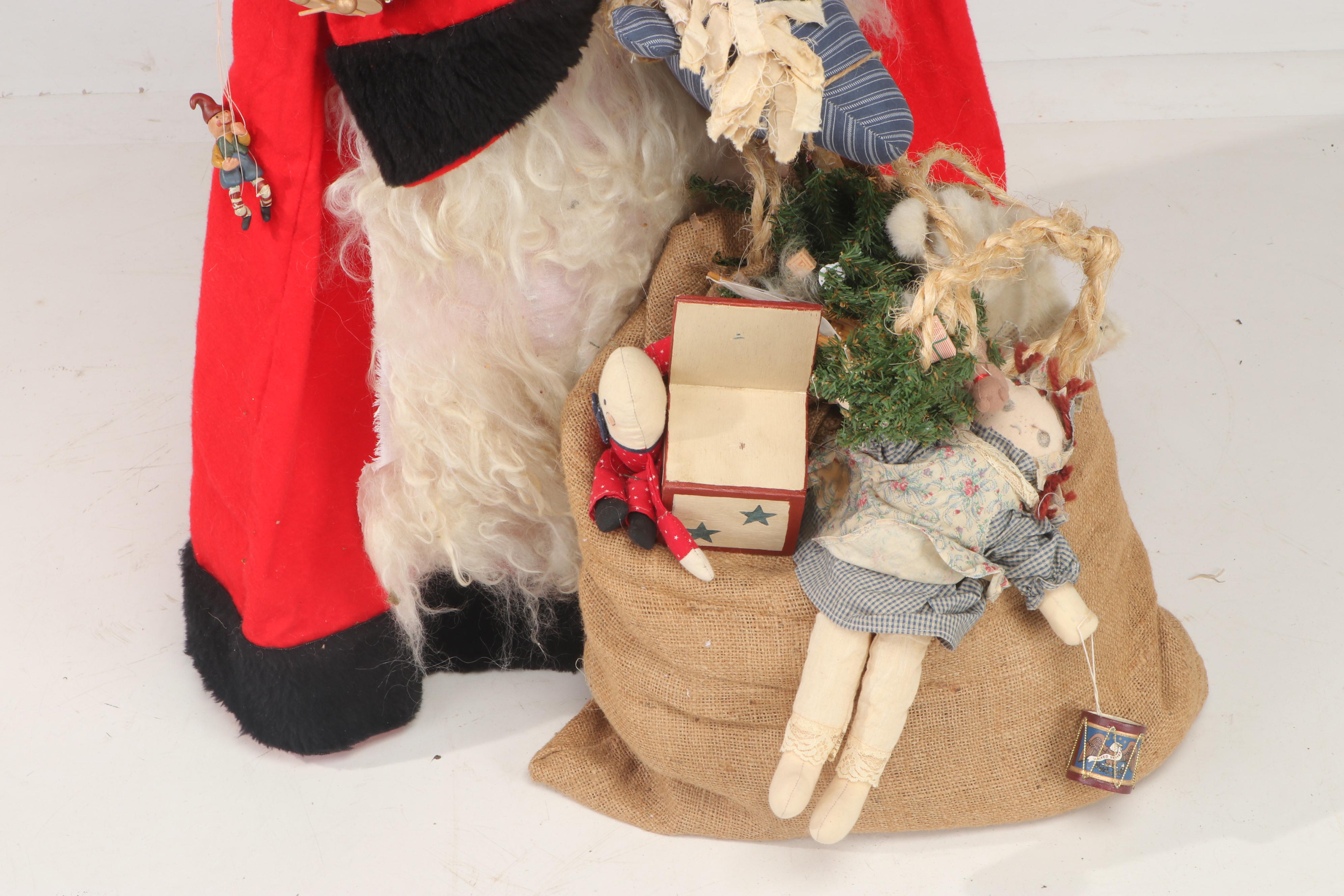 Treasures of the Heart Life Size Santa Claus Figure by Lynette Dager, 1991