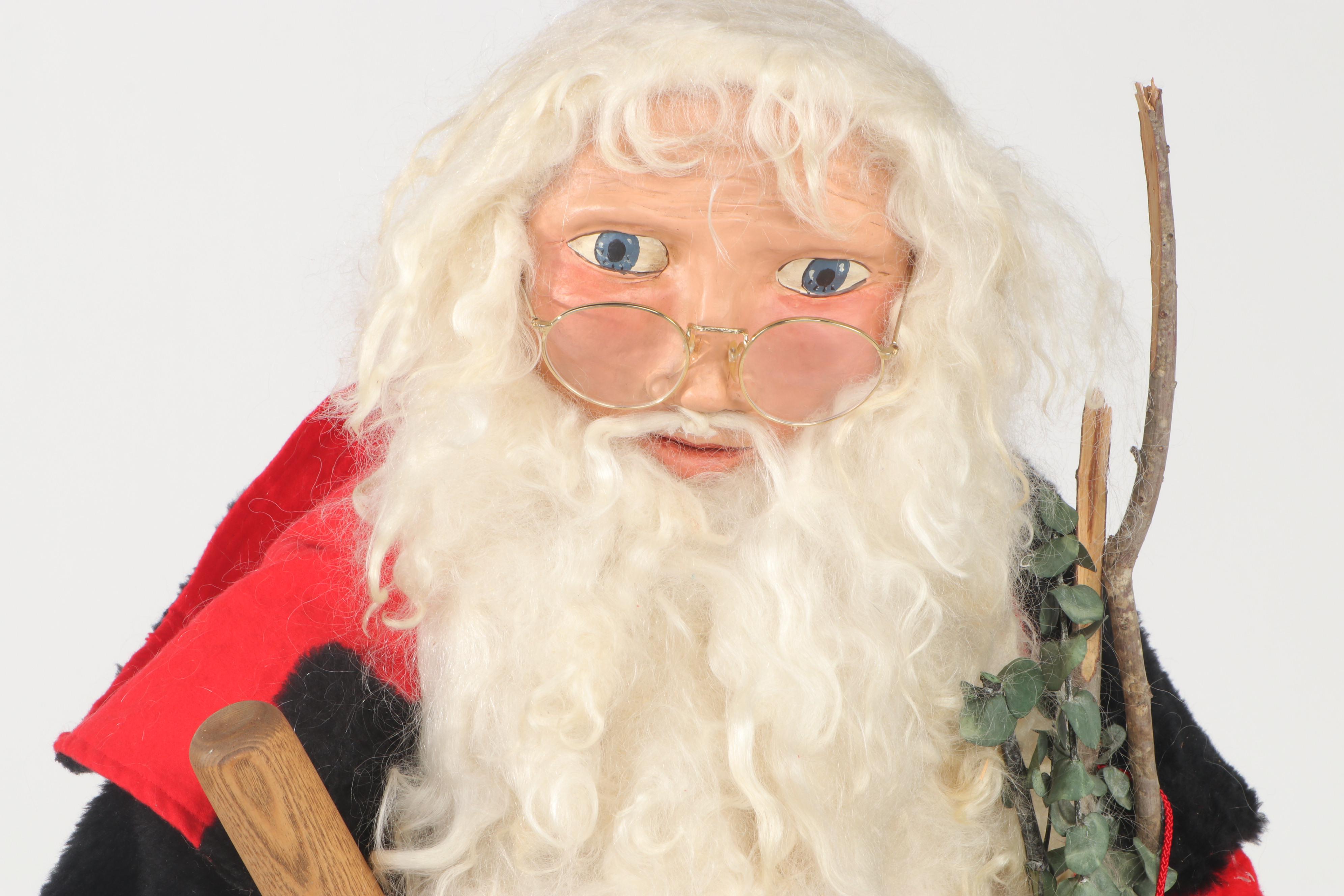 Treasures of the Heart Life Size Santa Claus Figure by Lynette Dager, 1991