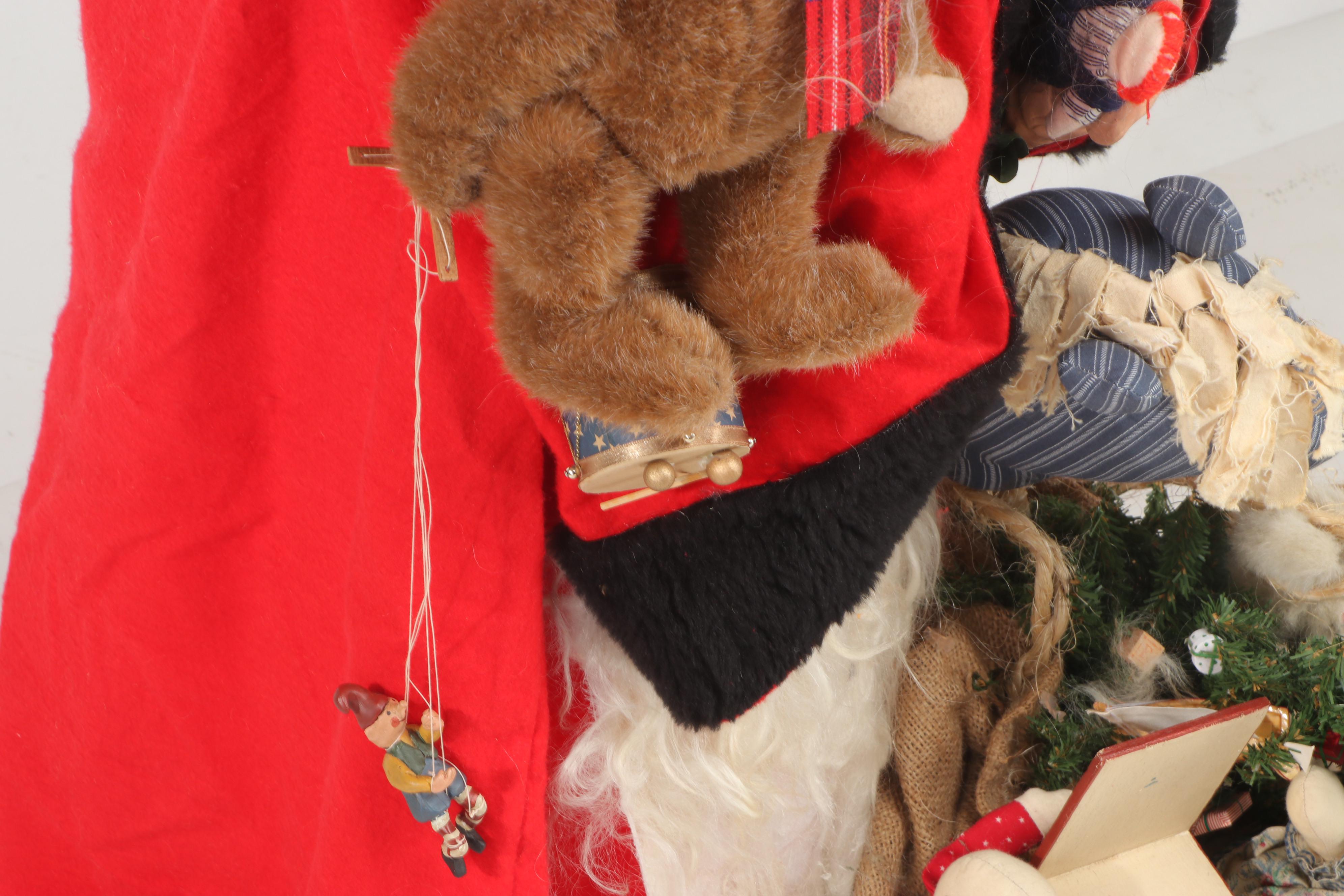 Treasures of the Heart Life Size Santa Claus Figure by Lynette Dager, 1991