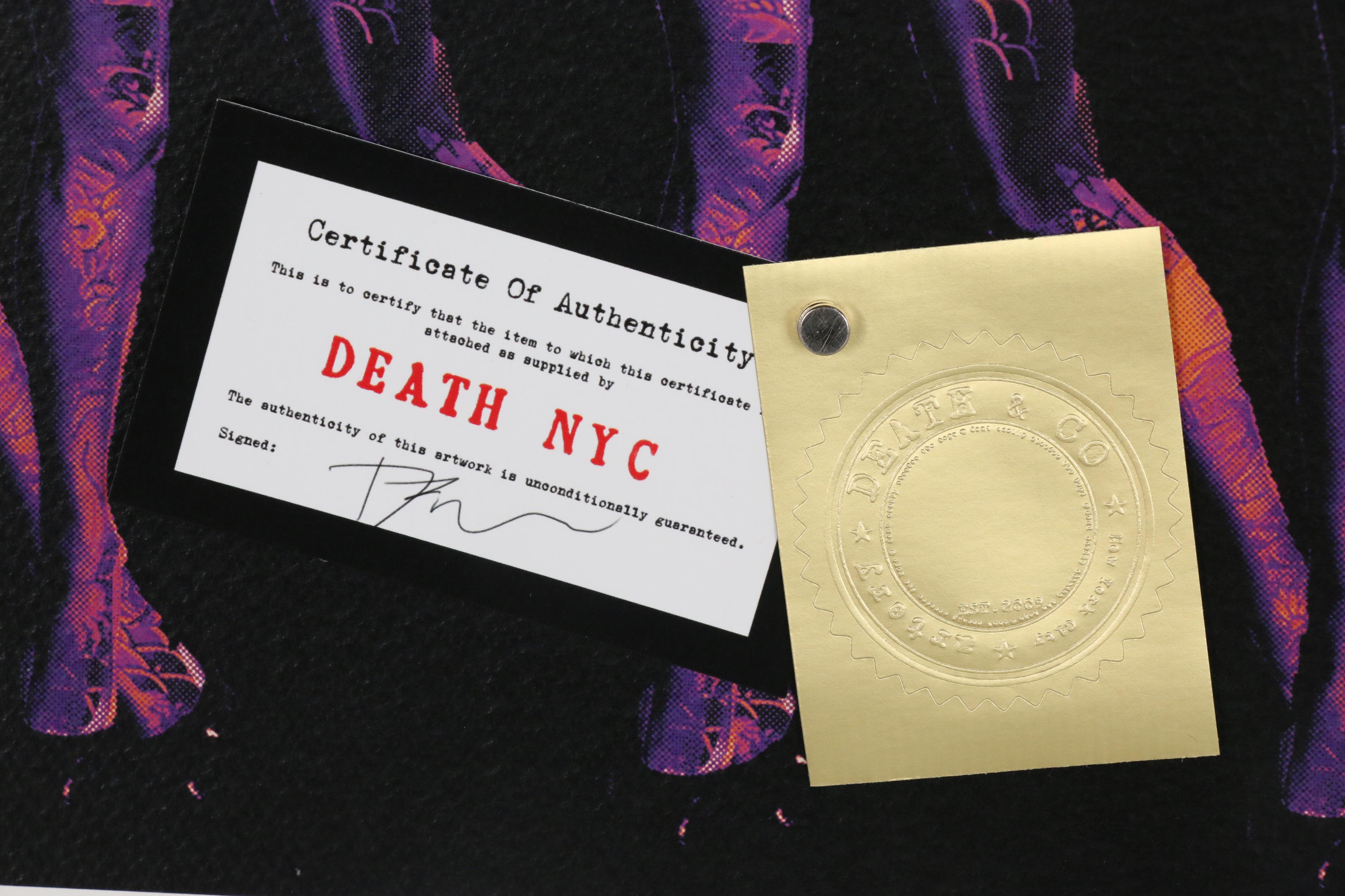 Death NYC Offset Lithograph from the "Kate Play Tattoo" Series
