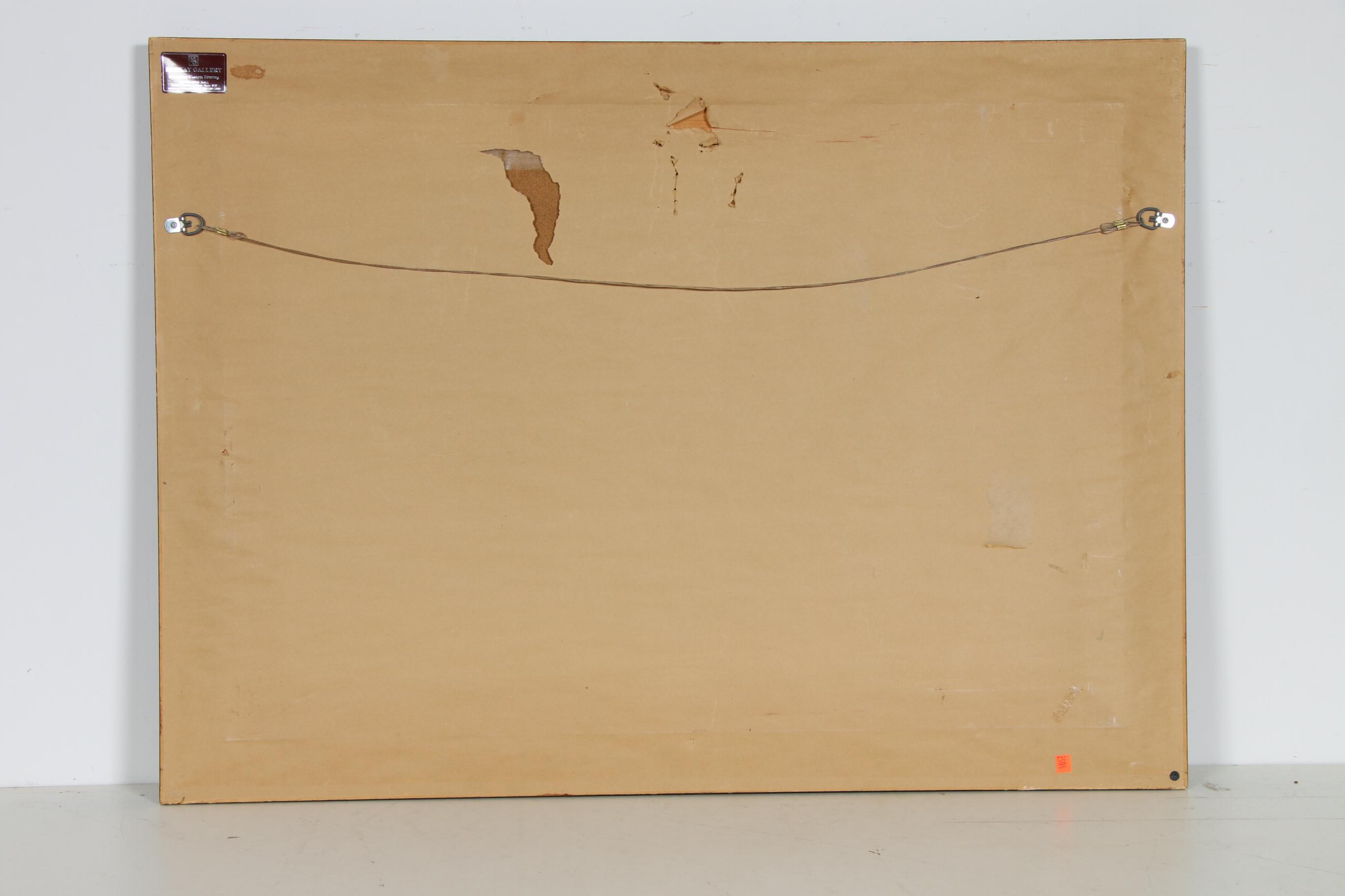 Sharon J. Achtyes Mountain Lake Landscape with Deer Oil Painting