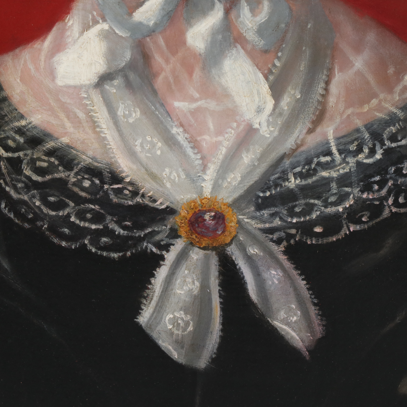 J. King Portrait Oil Painting of Lady Angela L. Caswell, 1860