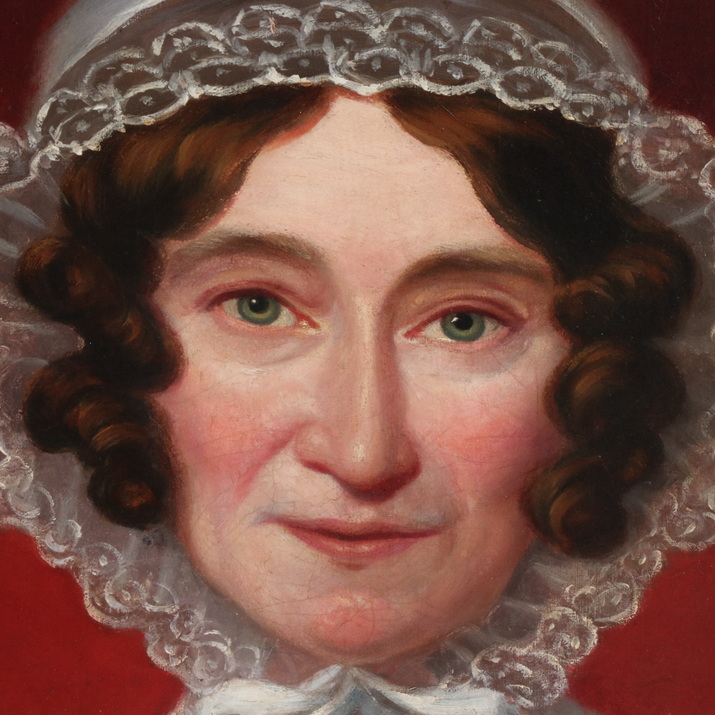 J. King Portrait Oil Painting of Lady Angela L. Caswell, 1860