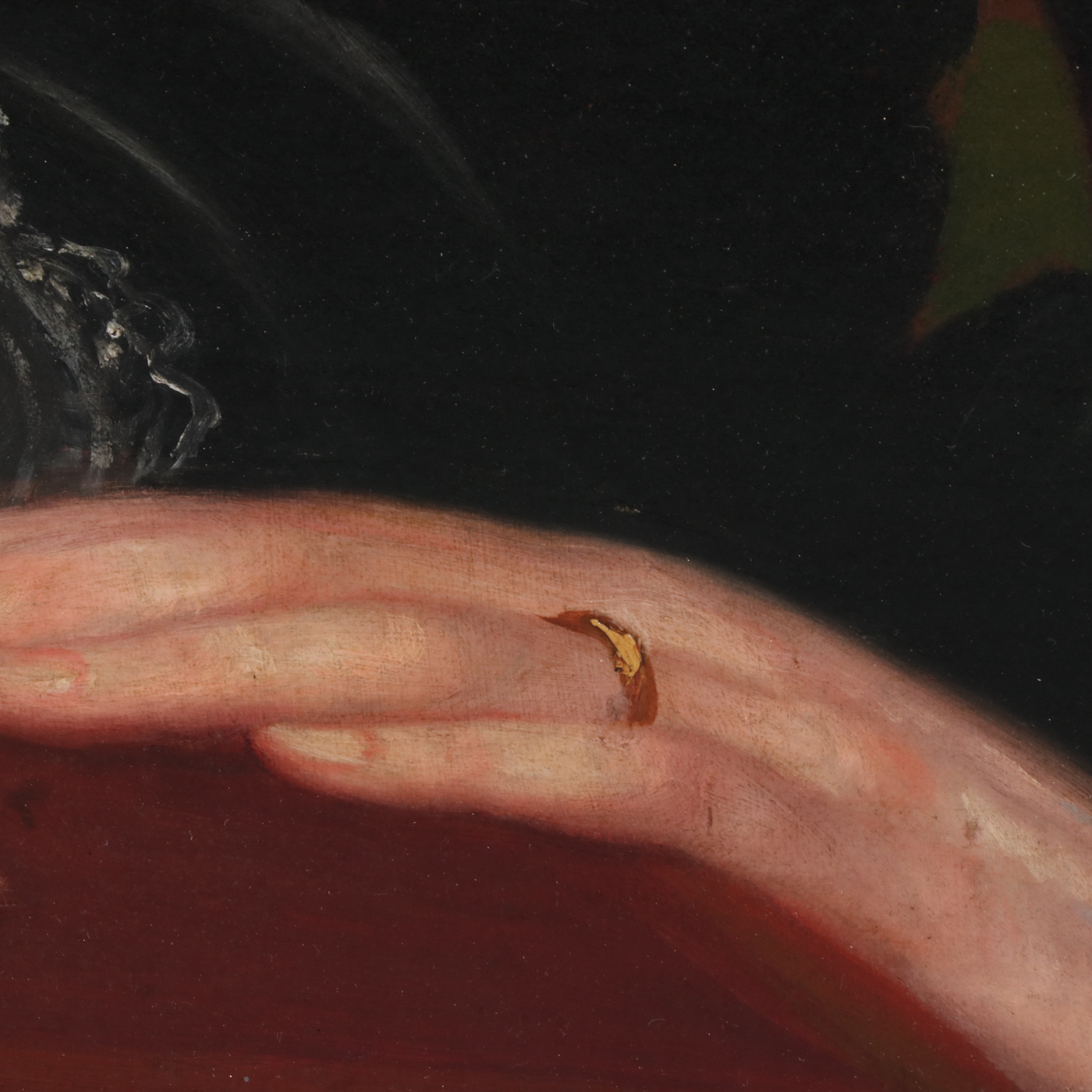 J. King Portrait Oil Painting of Lady Angela L. Caswell, 1860