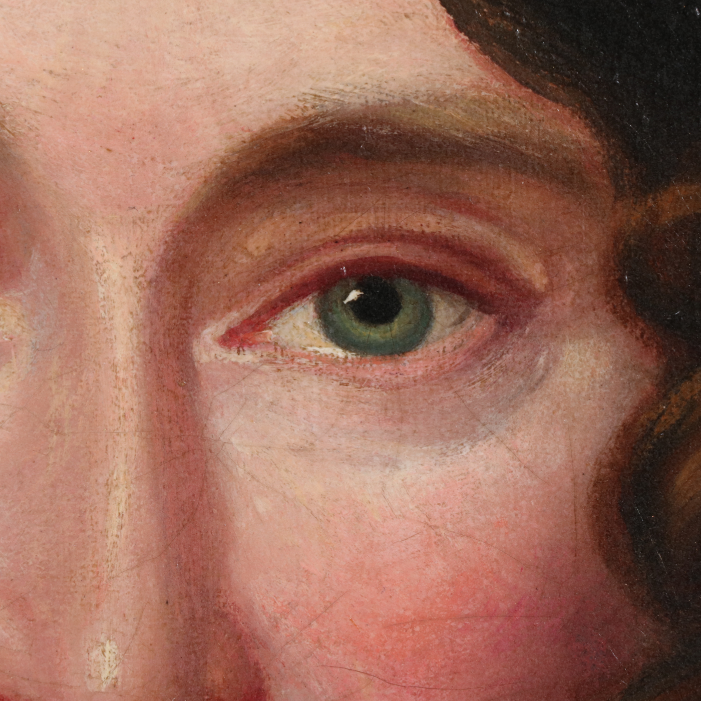 J. King Portrait Oil Painting of Lady Angela L. Caswell, 1860