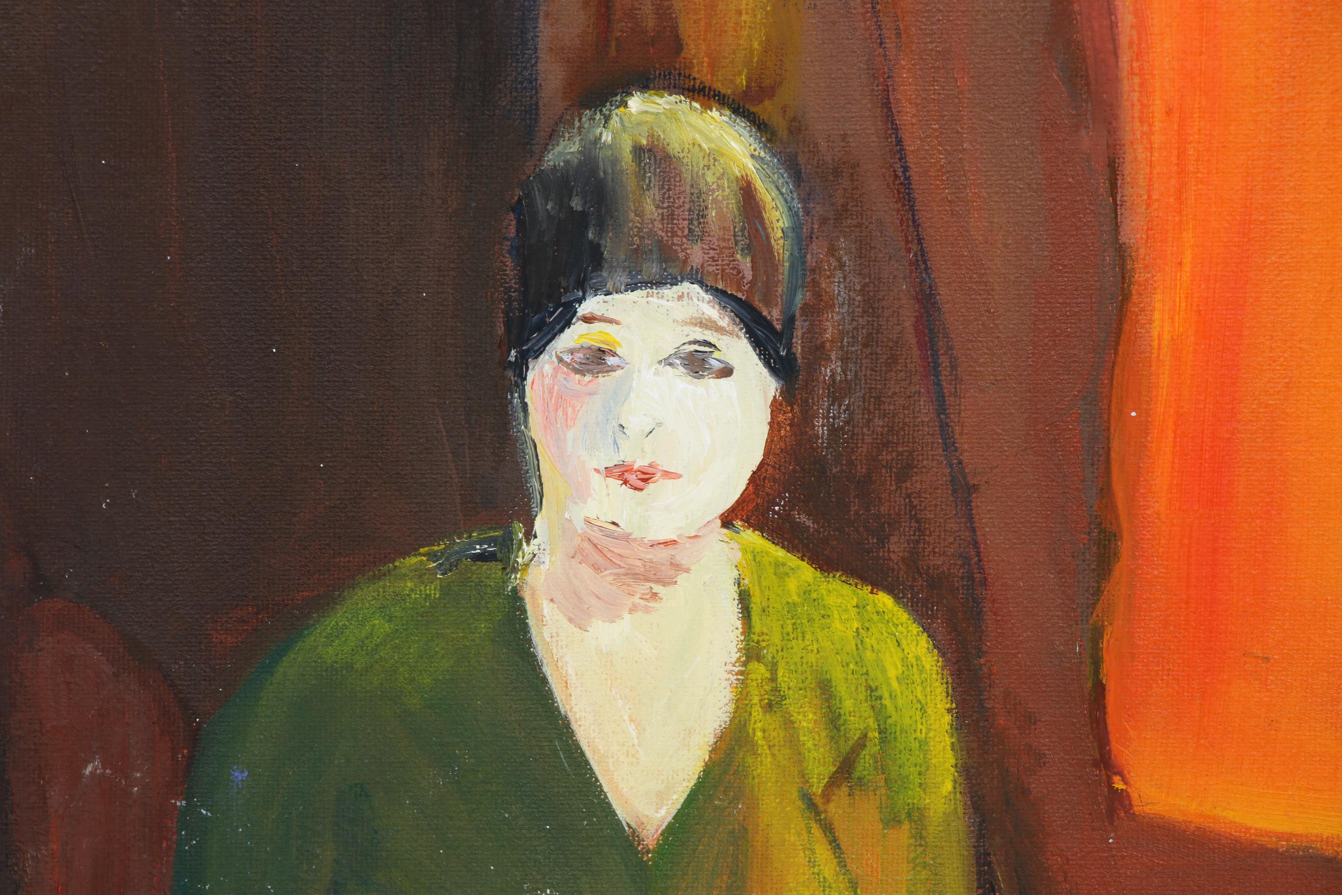 Sylvia Rosenzweig Restaurant Scene Oil Painting