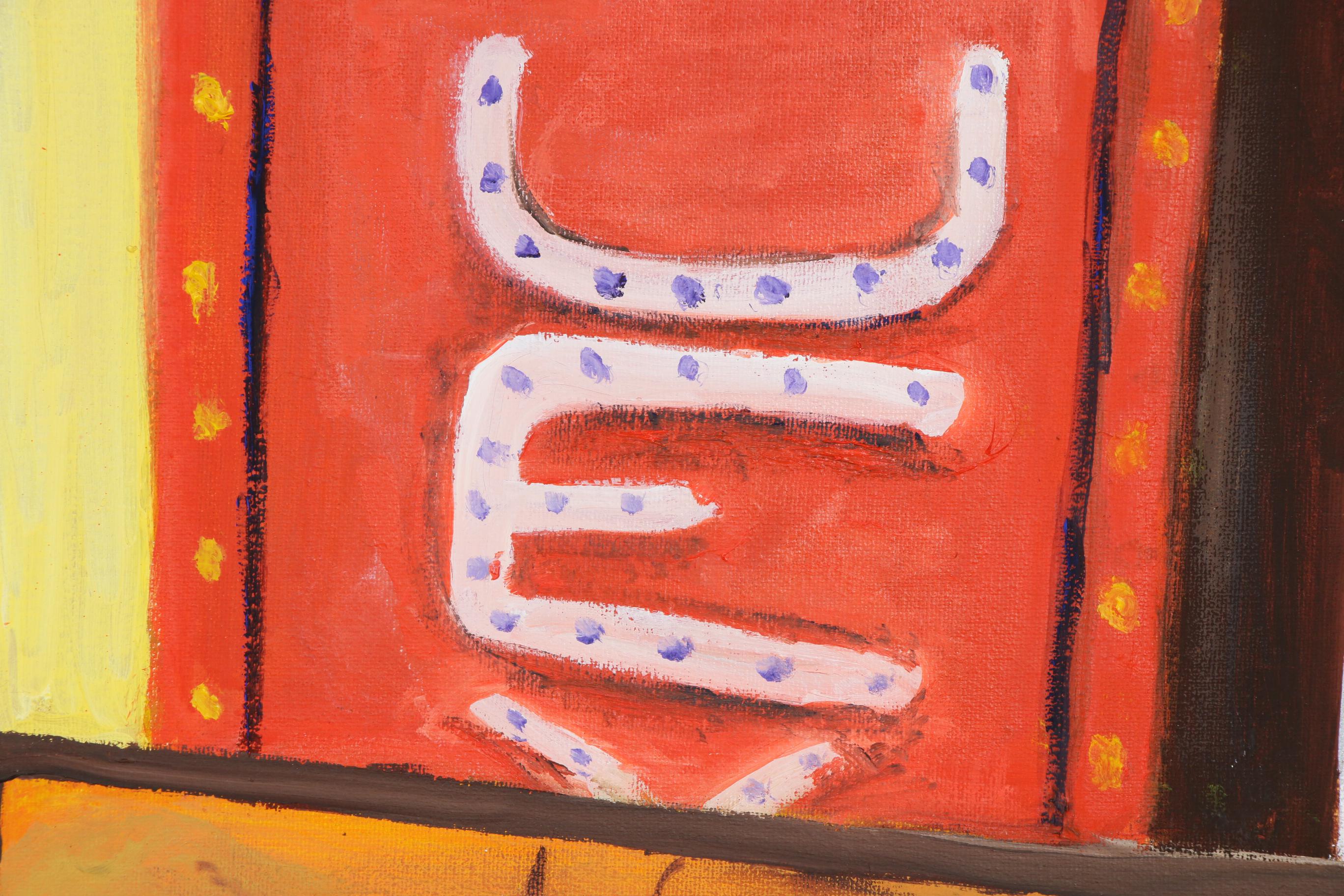 Sylvia Rosenzweig Restaurant Scene Oil Painting