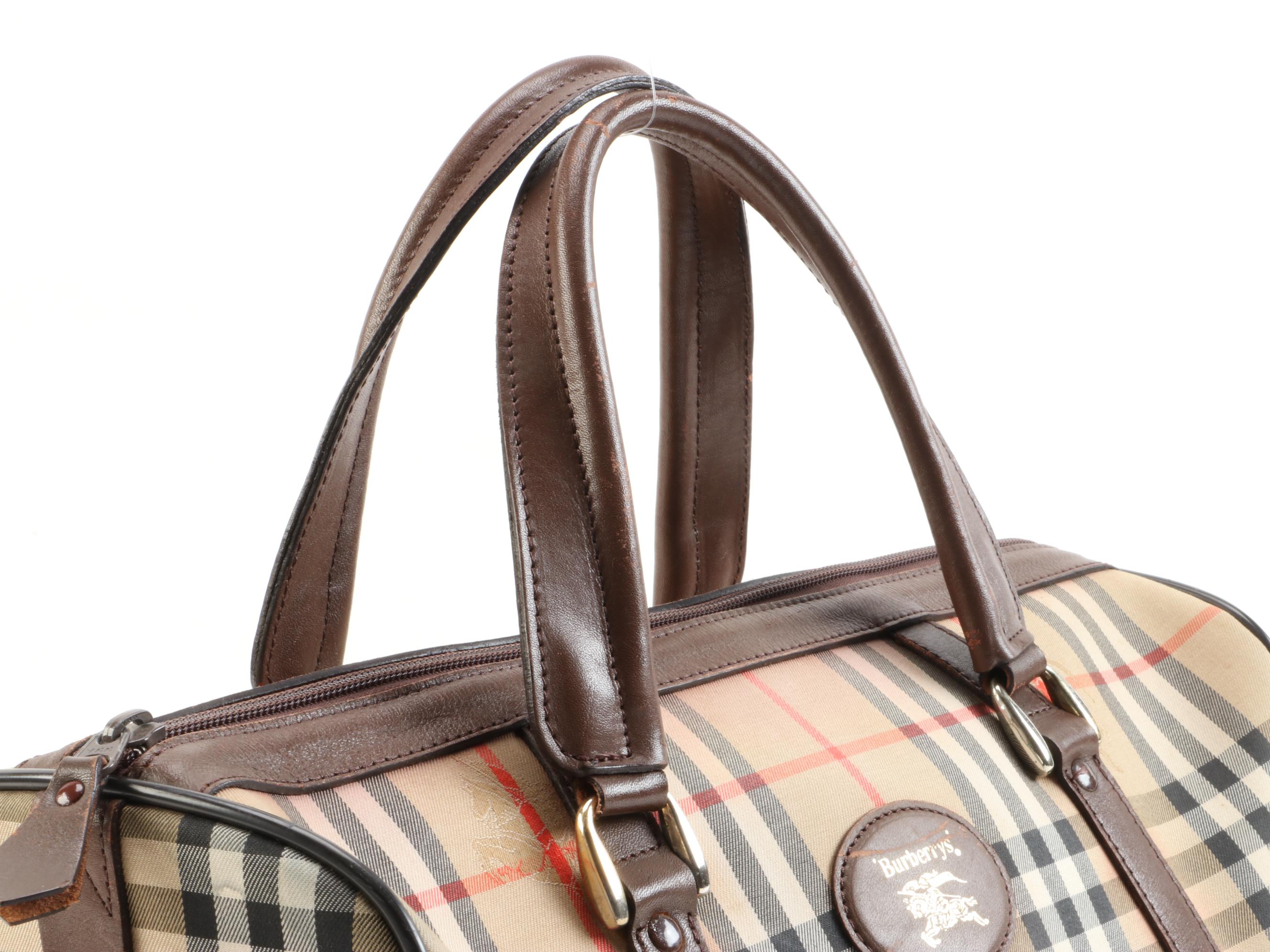Burberry "Haymarket Check" Boston Bag