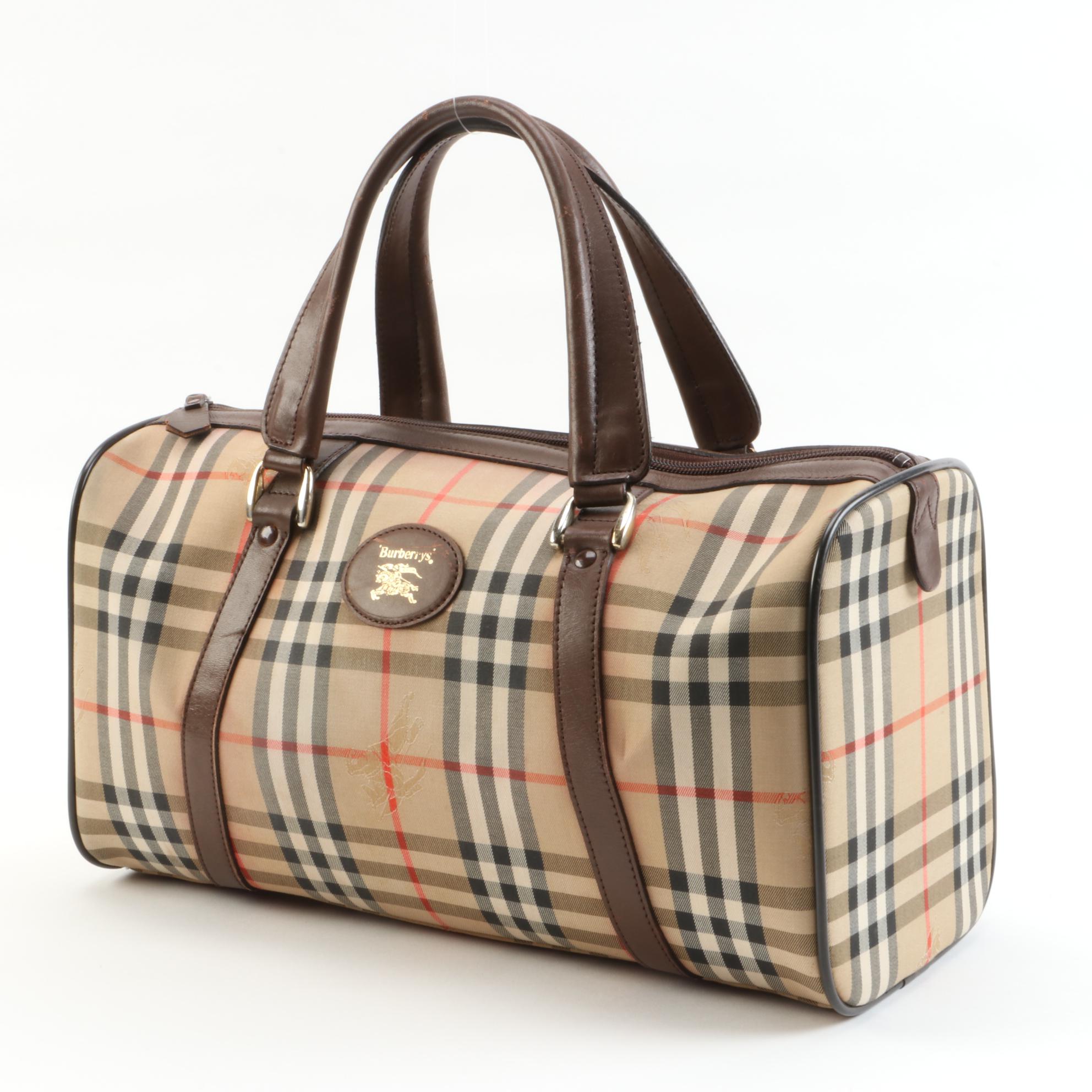 Burberry "Haymarket Check" Boston Bag