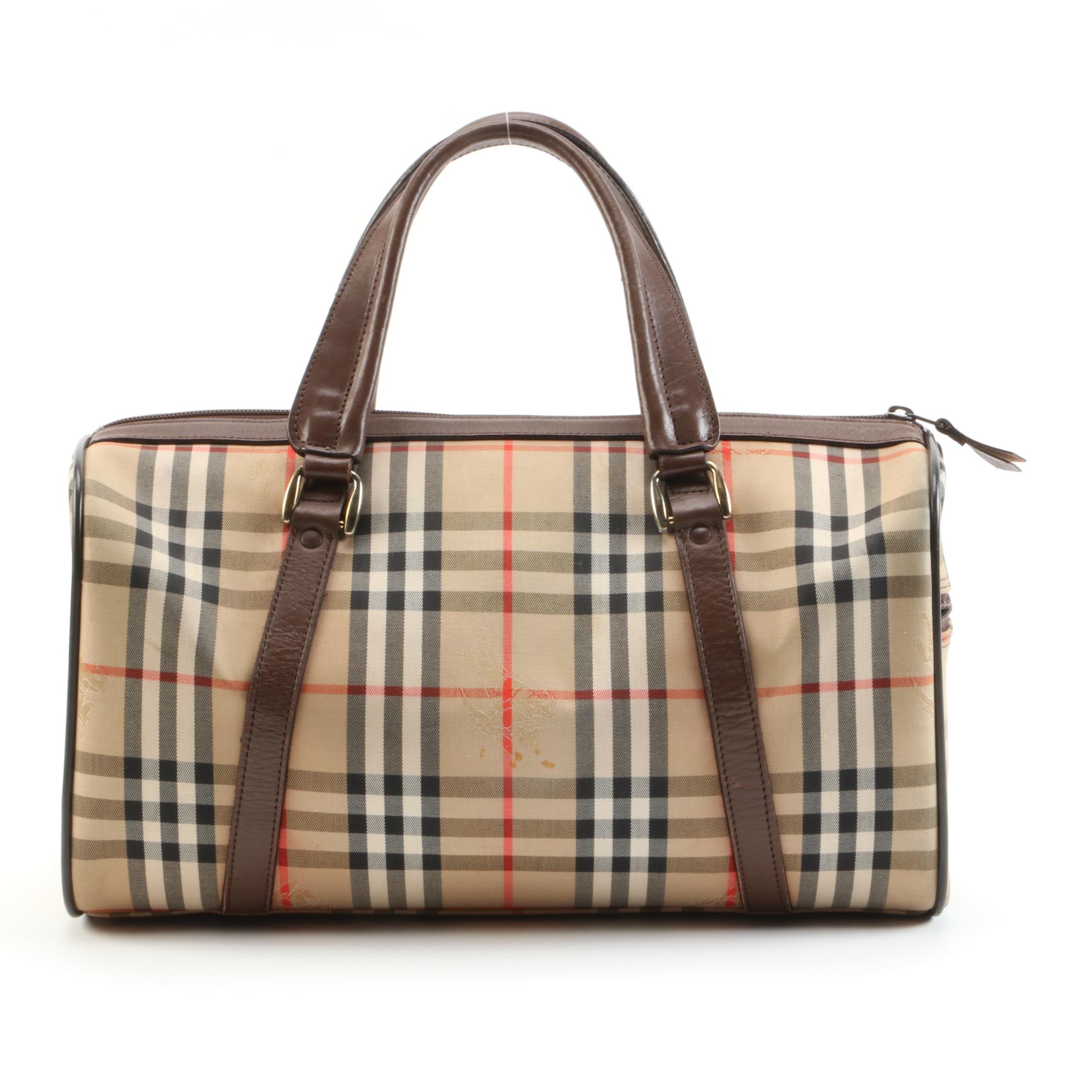 Burberry "Haymarket Check" Boston Bag