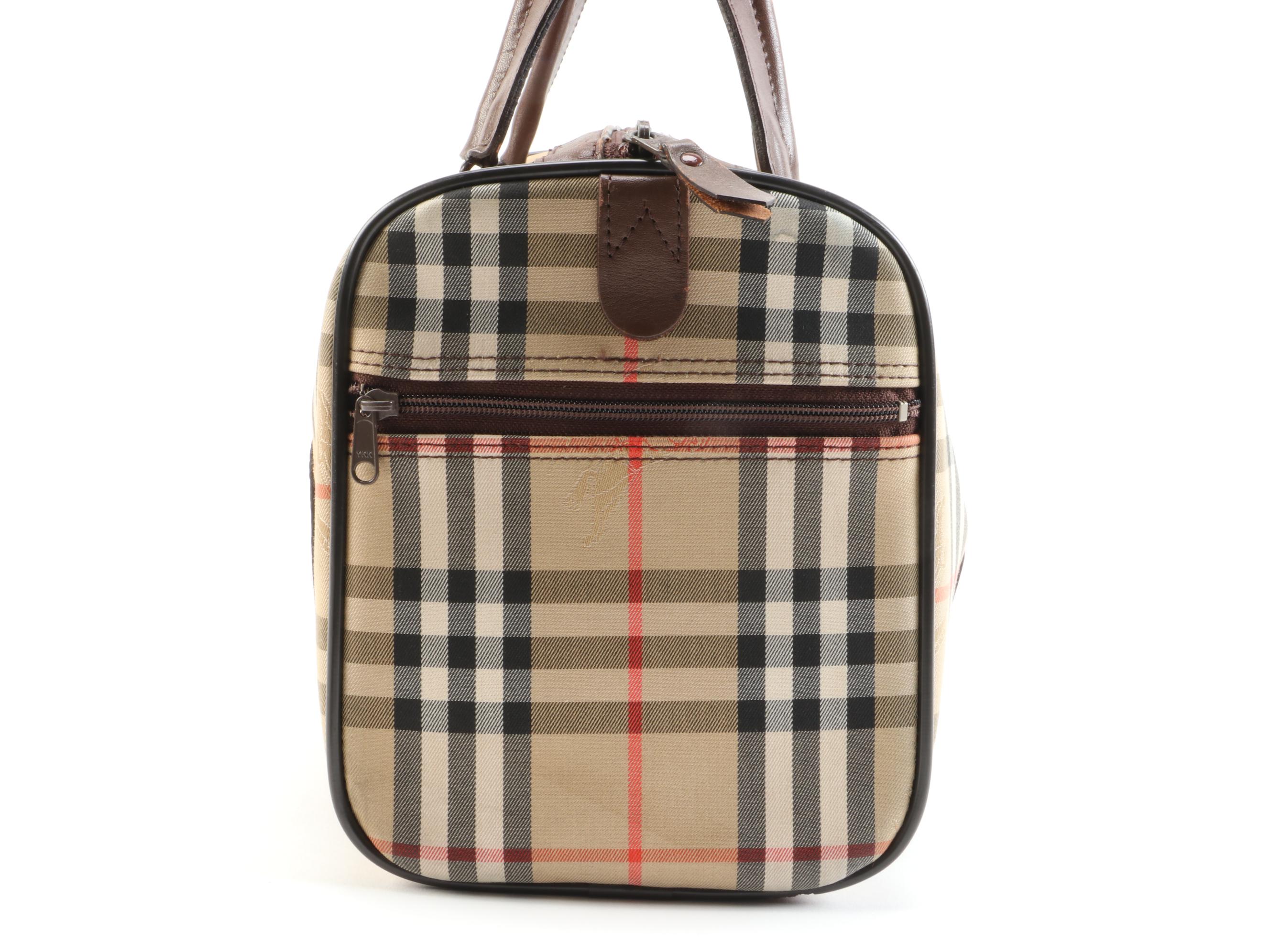 Burberry "Haymarket Check" Boston Bag