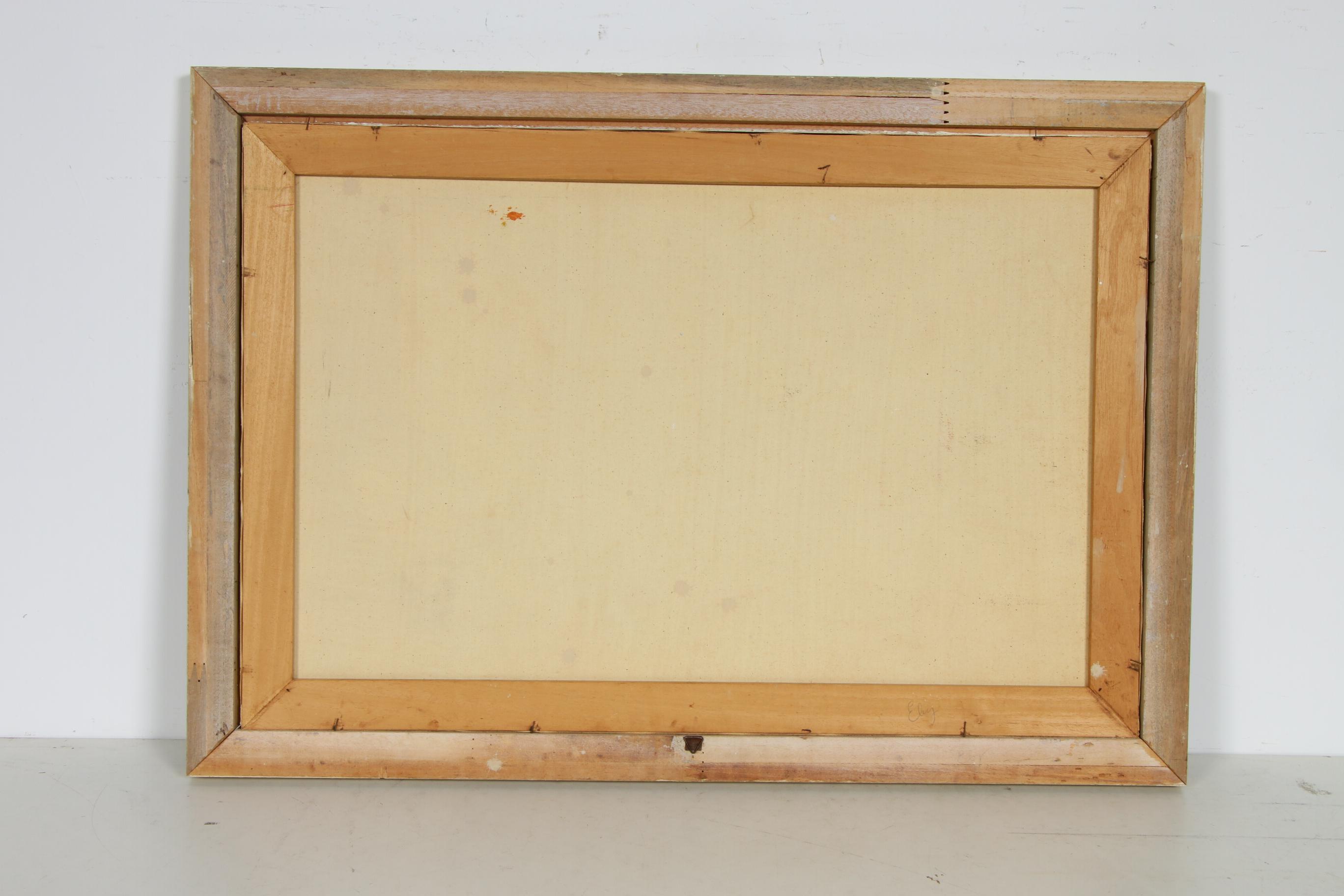 M. Giordano Monastery Wine Cellar Oil Painting, Mid to Late 20th Century