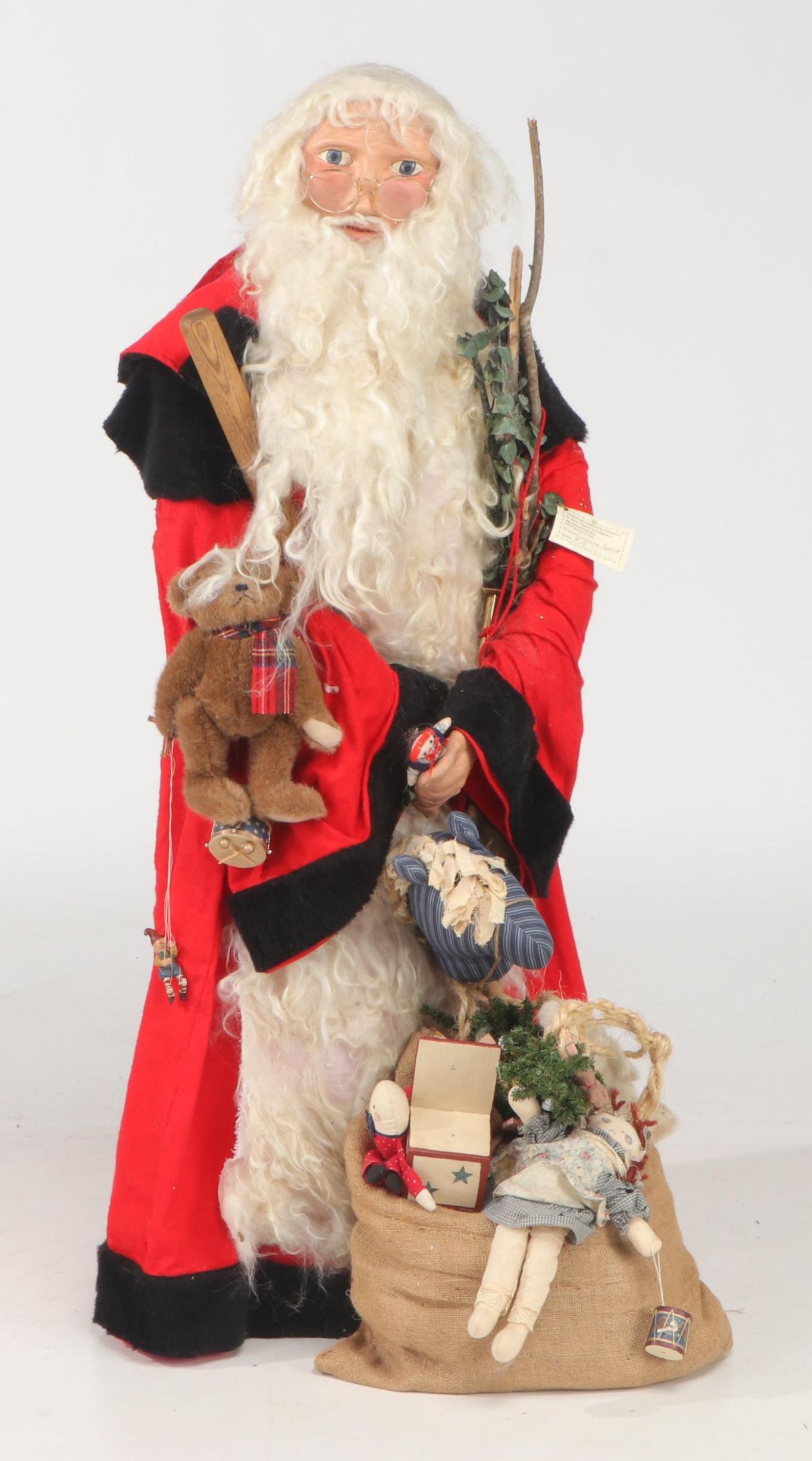 Treasures of the Heart Life Size Santa Claus Figure by Lynette Dager, 1991