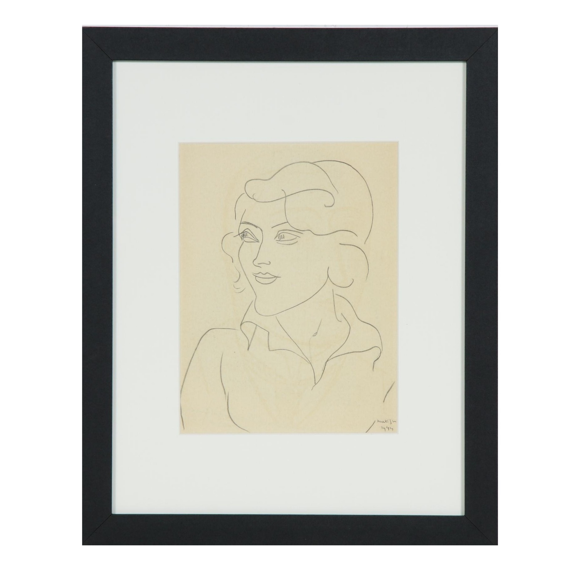 Lithograph after Henri Matisse "Mademoiselle A. Nelck", 1954