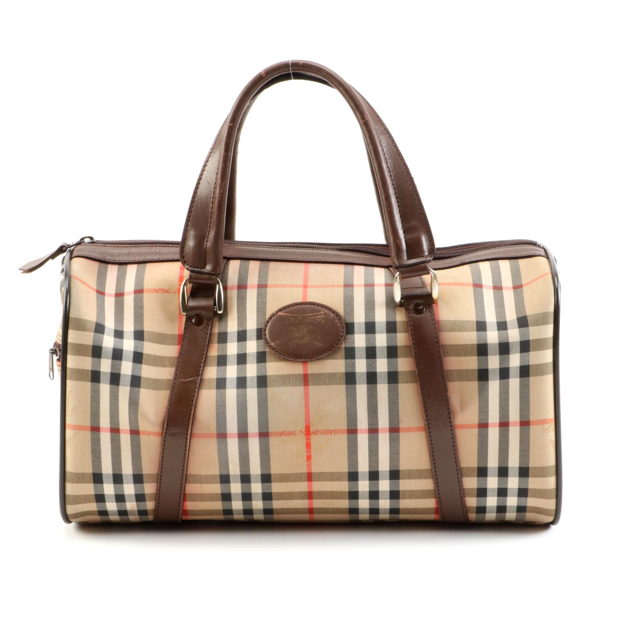 Burberry "Haymarket Check" Boston Bag