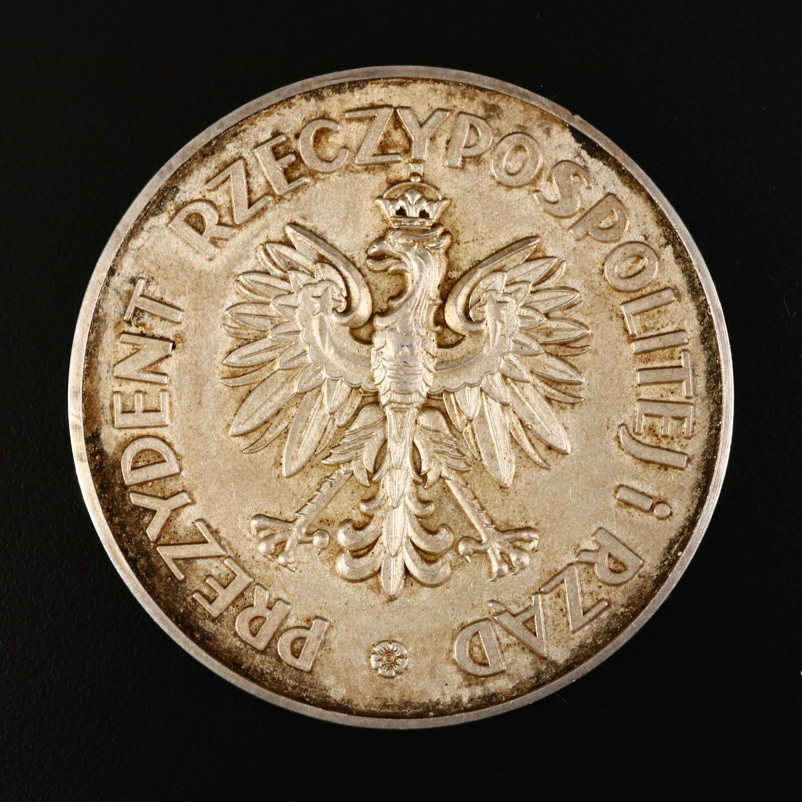 1966 Millennium of Christian Poland Silver Medal by Toye, Kenning & Spencer Ltd.