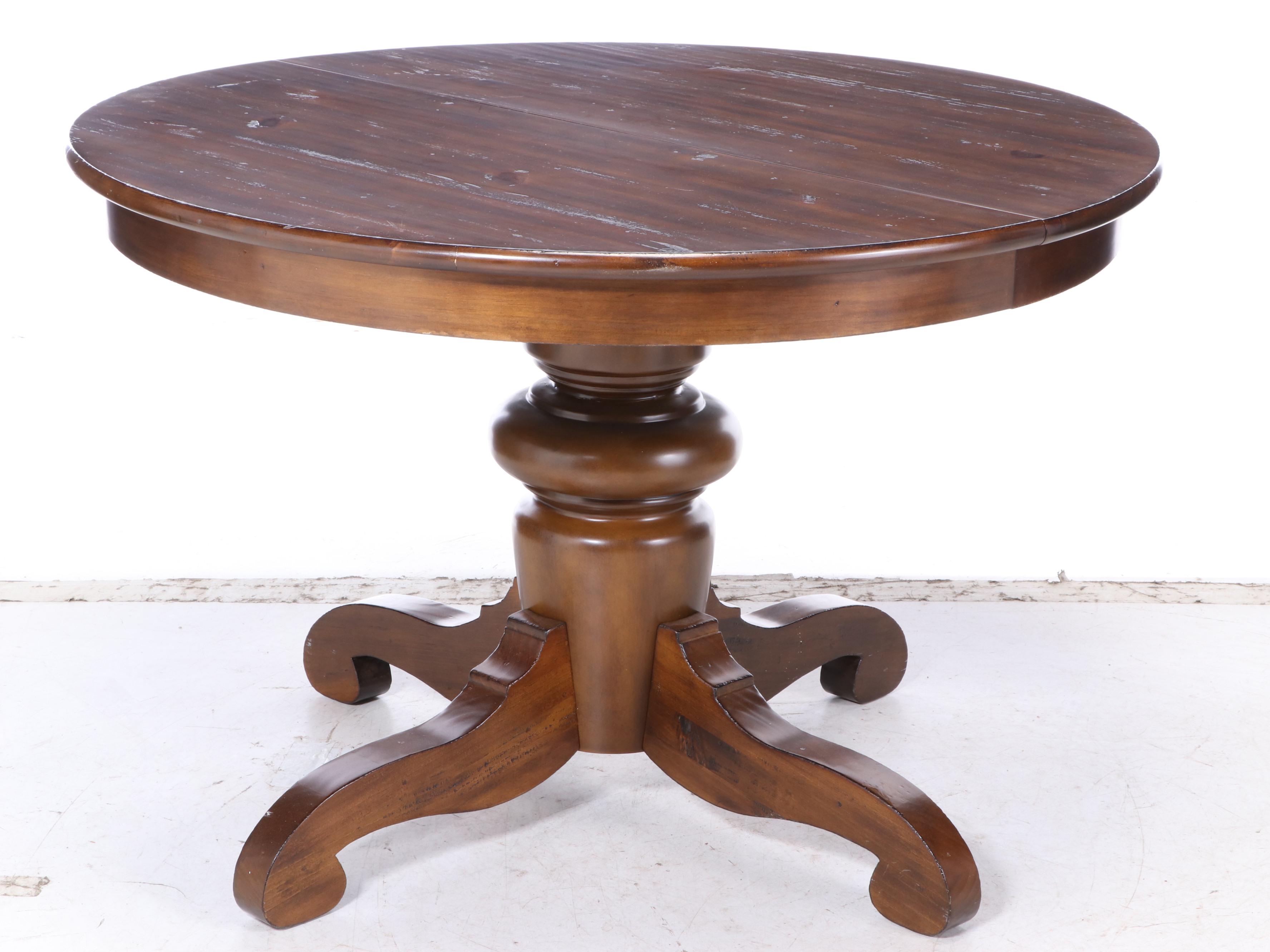 Pottery Barn "Tivoli" Extending Dining Table Plus Four Windsor Style Side Chairs