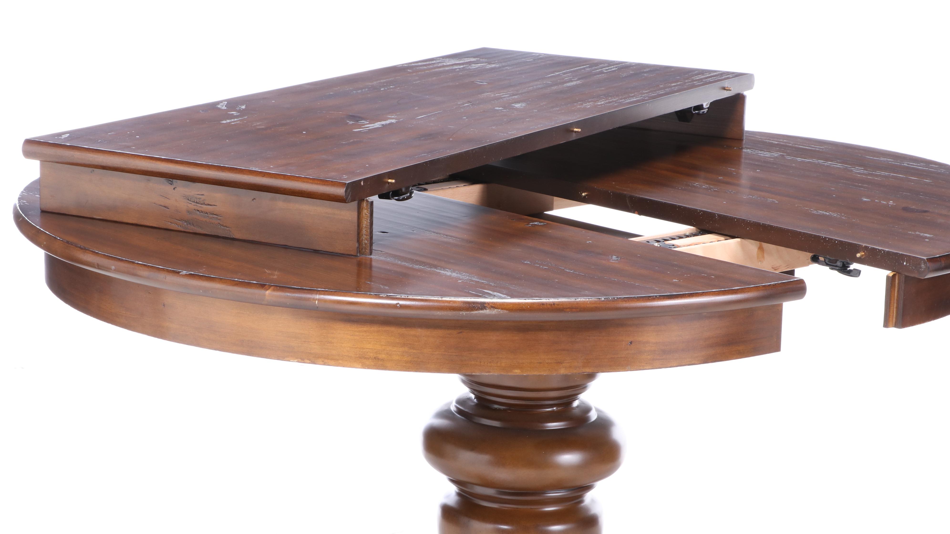 Pottery Barn "Tivoli" Extending Dining Table Plus Four Windsor Style Side Chairs