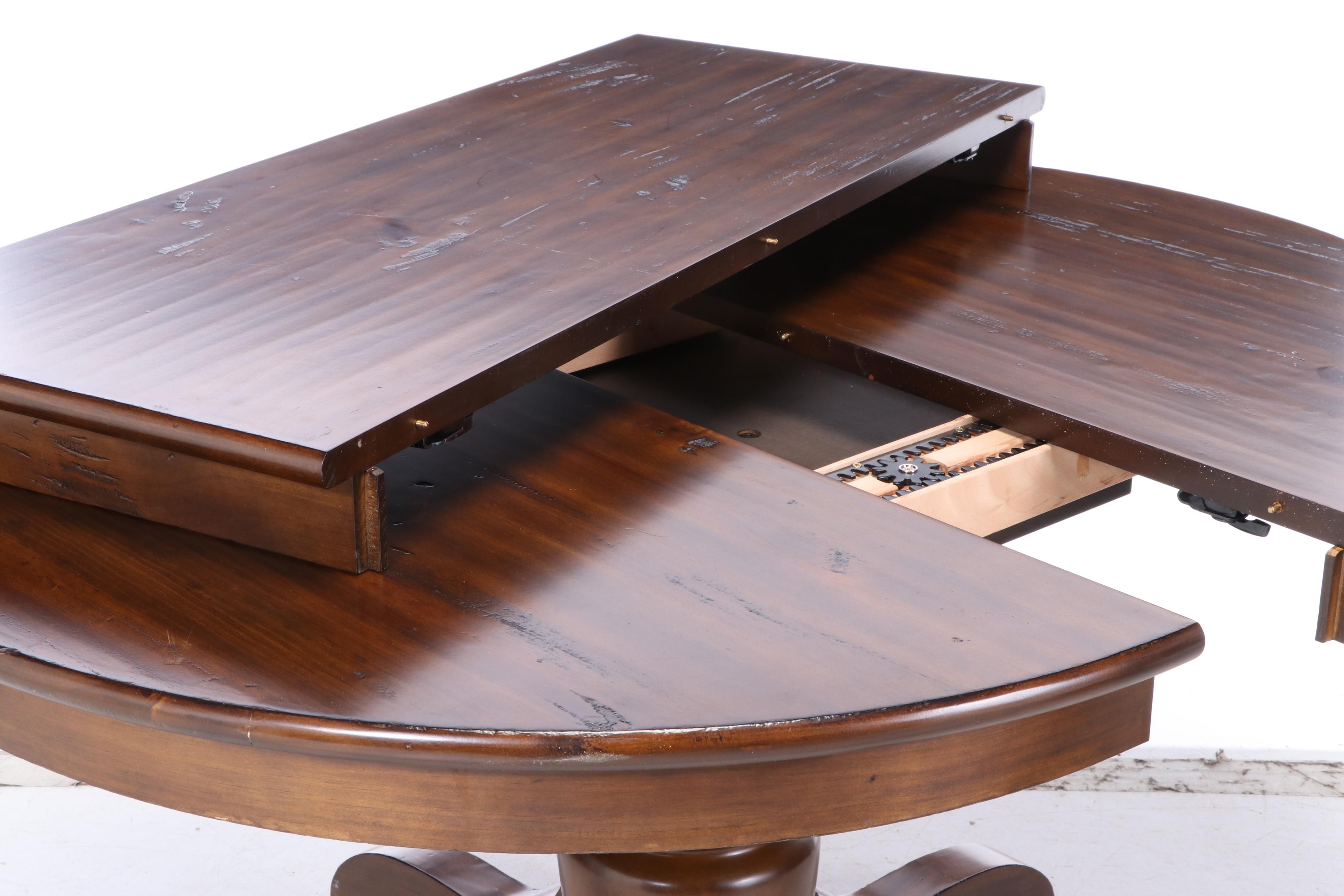 Pottery Barn "Tivoli" Extending Dining Table Plus Four Windsor Style Side Chairs