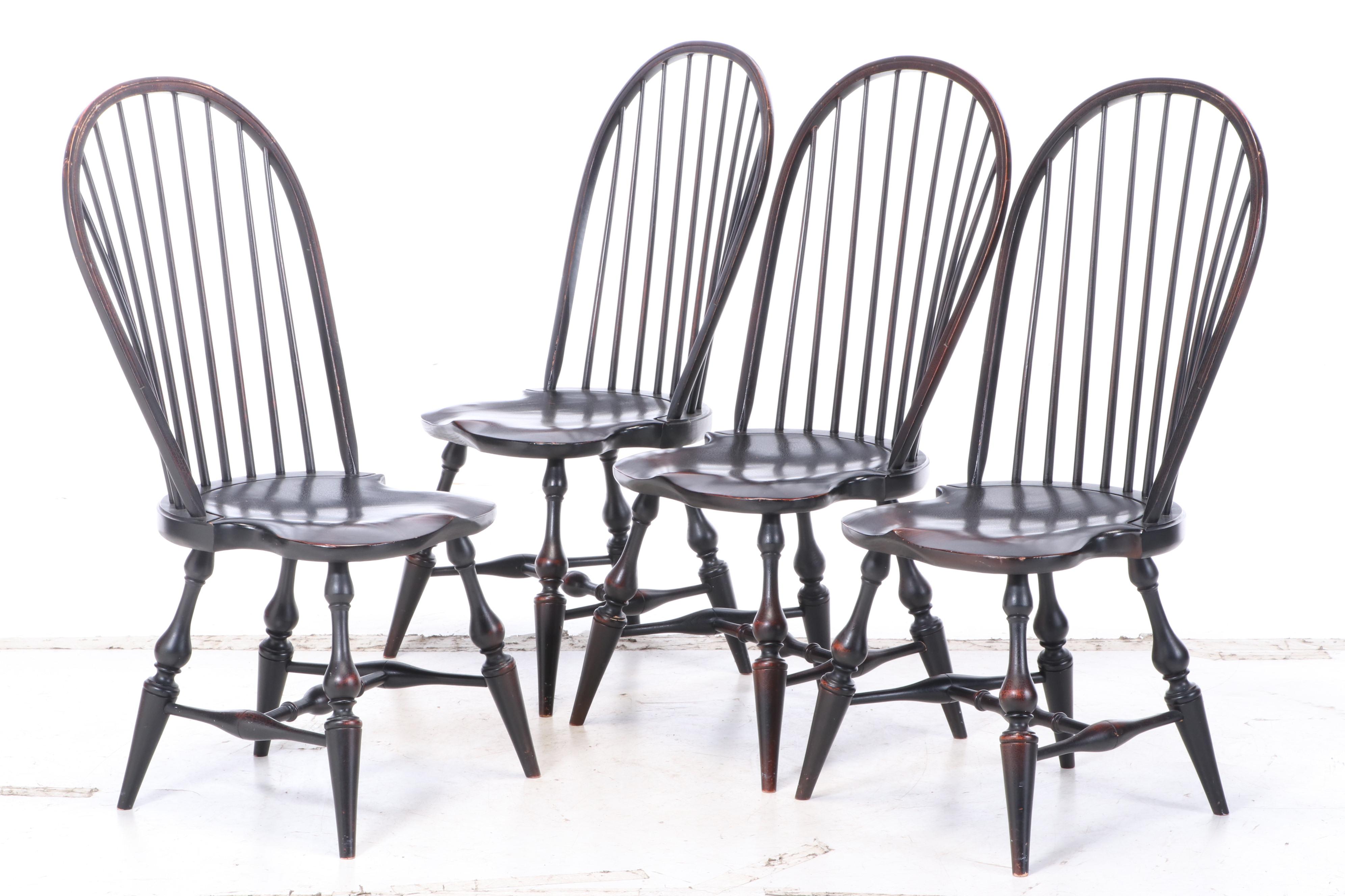 Pottery Barn "Tivoli" Extending Dining Table Plus Four Windsor Style Side Chairs