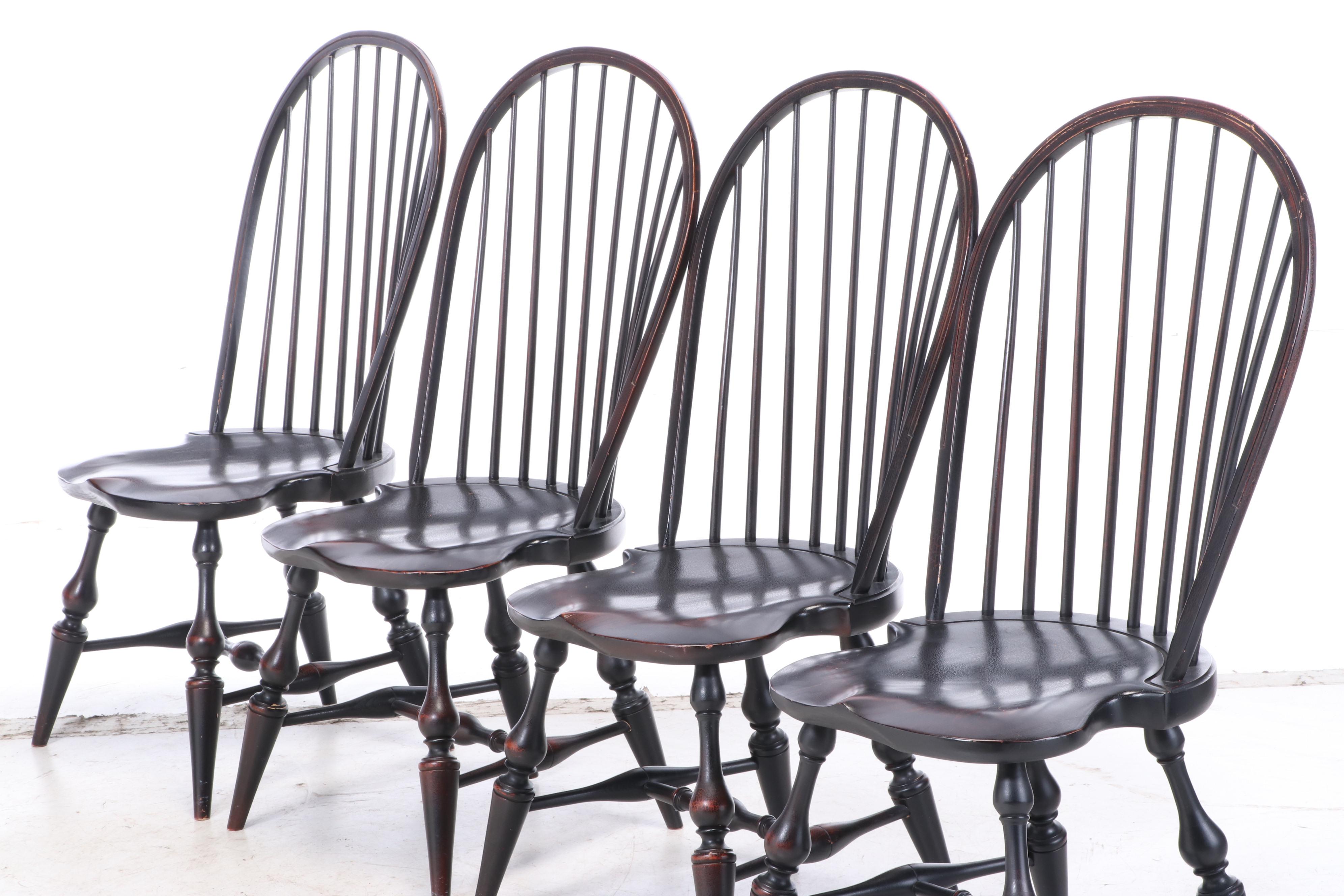 Pottery Barn "Tivoli" Extending Dining Table Plus Four Windsor Style Side Chairs