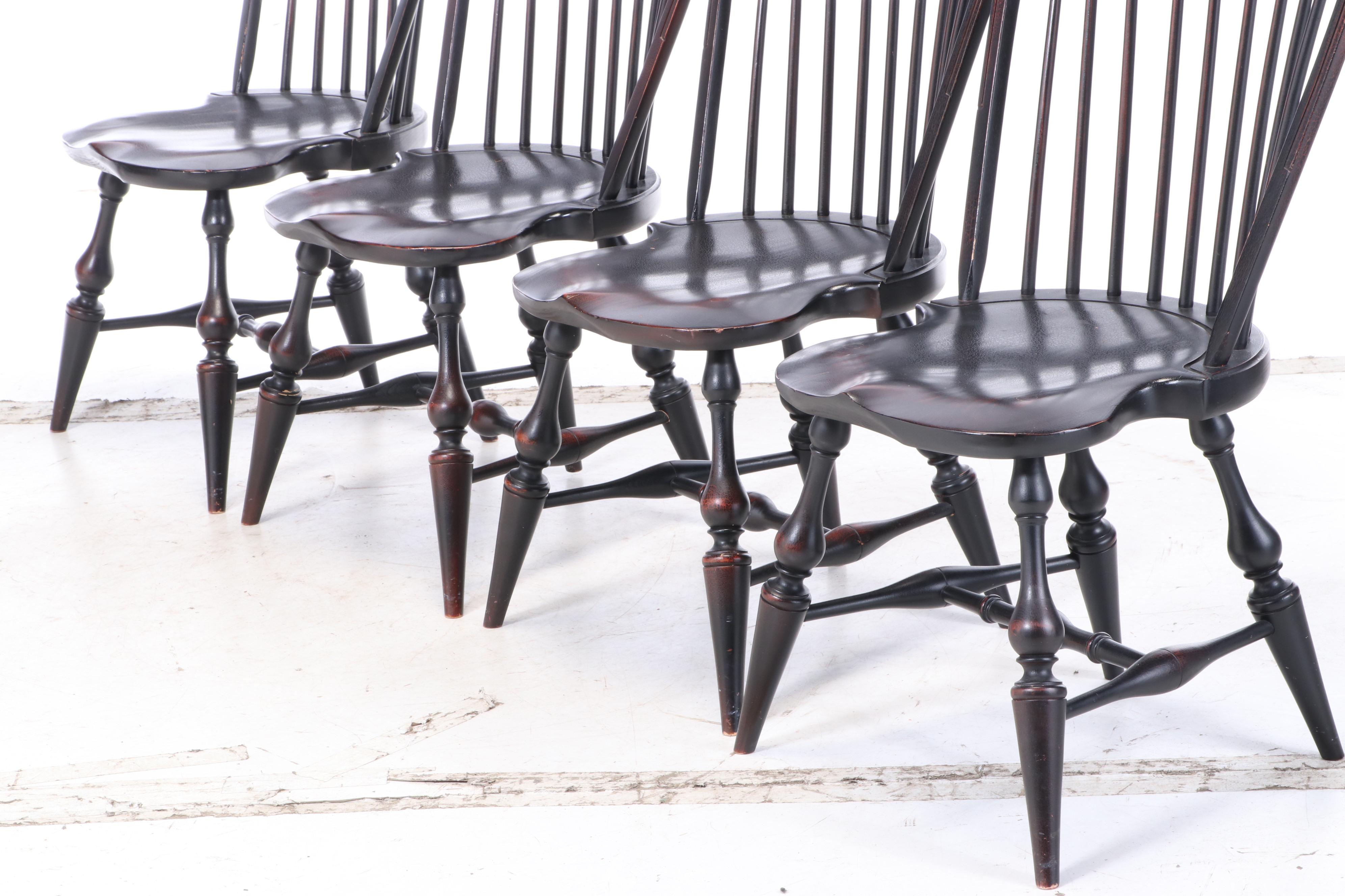Pottery Barn "Tivoli" Extending Dining Table Plus Four Windsor Style Side Chairs