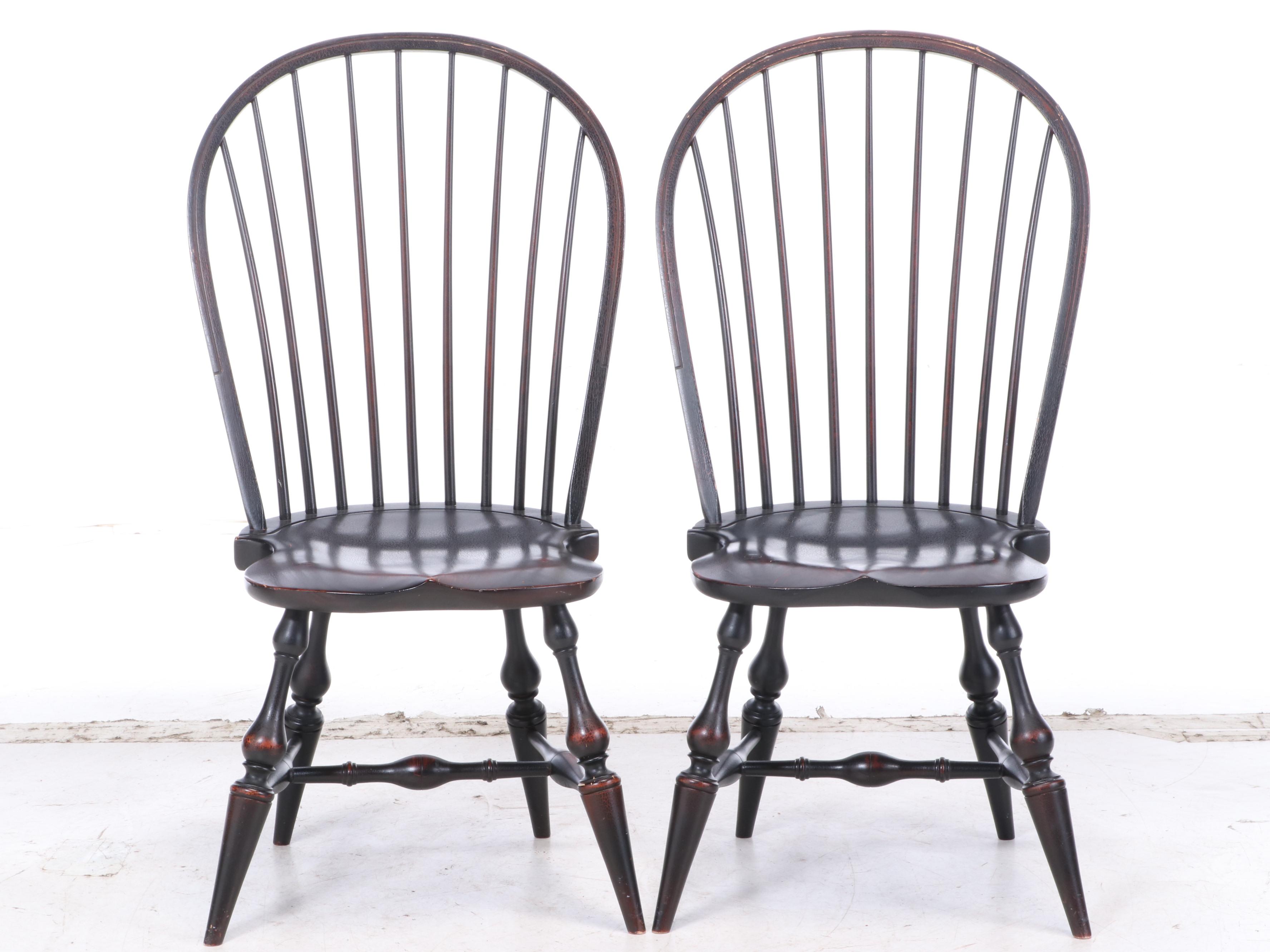 Pottery Barn "Tivoli" Extending Dining Table Plus Four Windsor Style Side Chairs