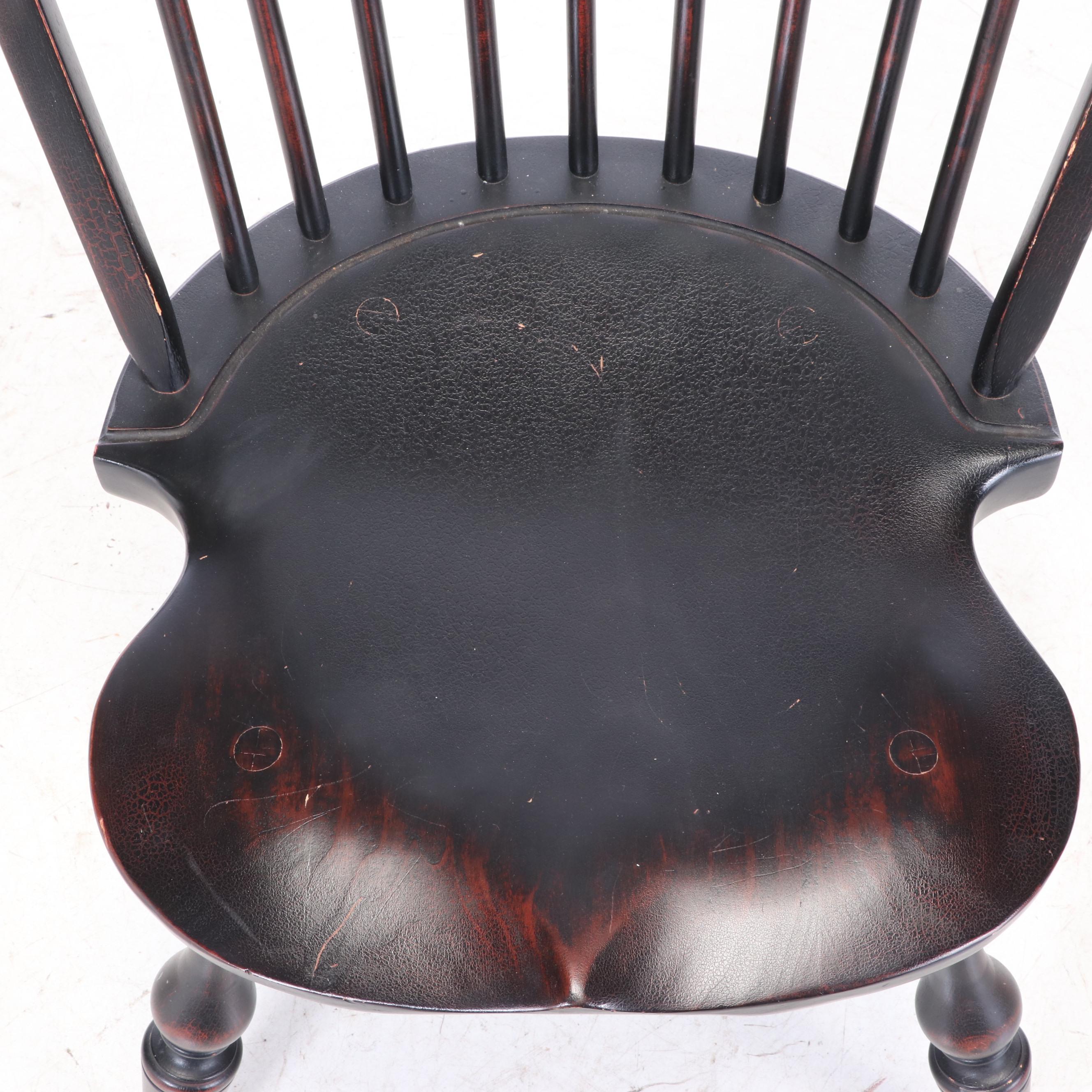 Pottery Barn "Tivoli" Extending Dining Table Plus Four Windsor Style Side Chairs