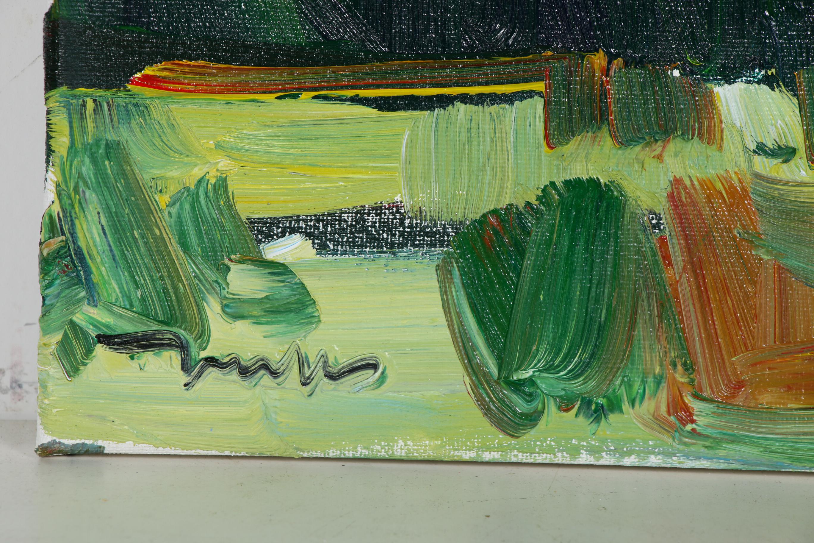 Jose Trujillo Landscape Oil Painting "Large Shady Tree"