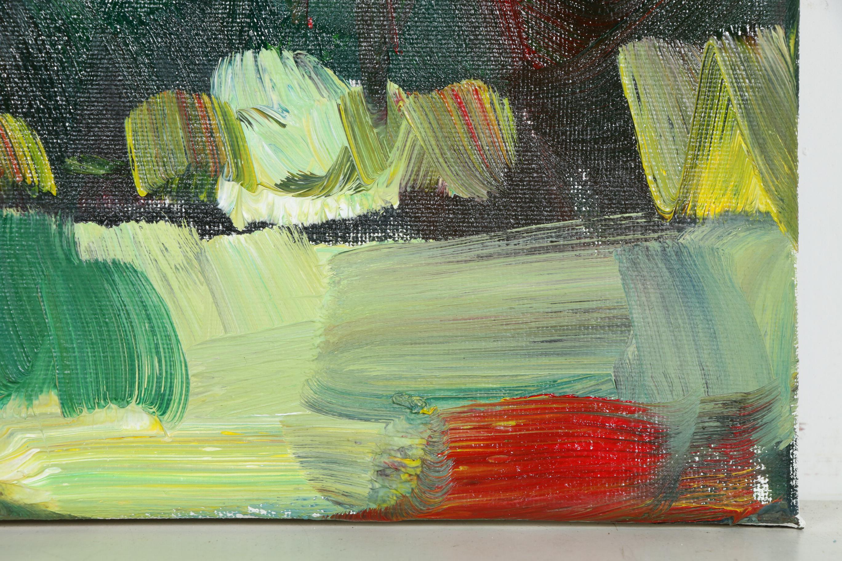 Jose Trujillo Landscape Oil Painting "Large Shady Tree"