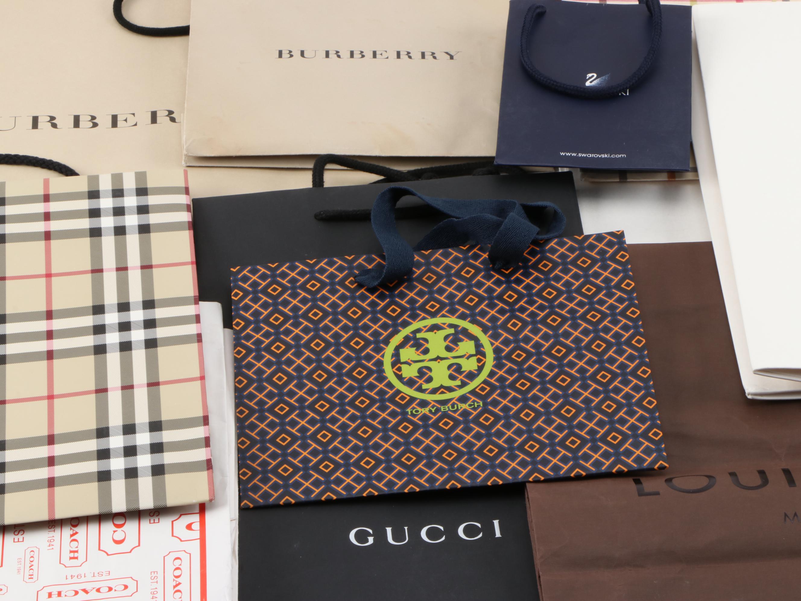 Designer Gift Bags and Box Including Louis Vuitton, Gucci, Burberry and More