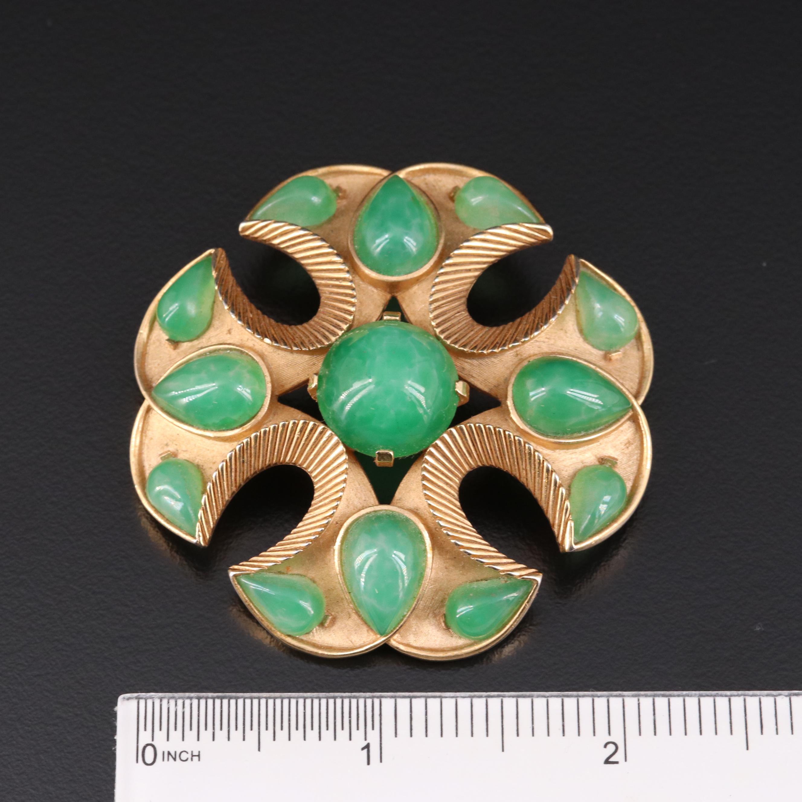 1950s Crown Trifari Maltese Cross and Original by Robert Brooches