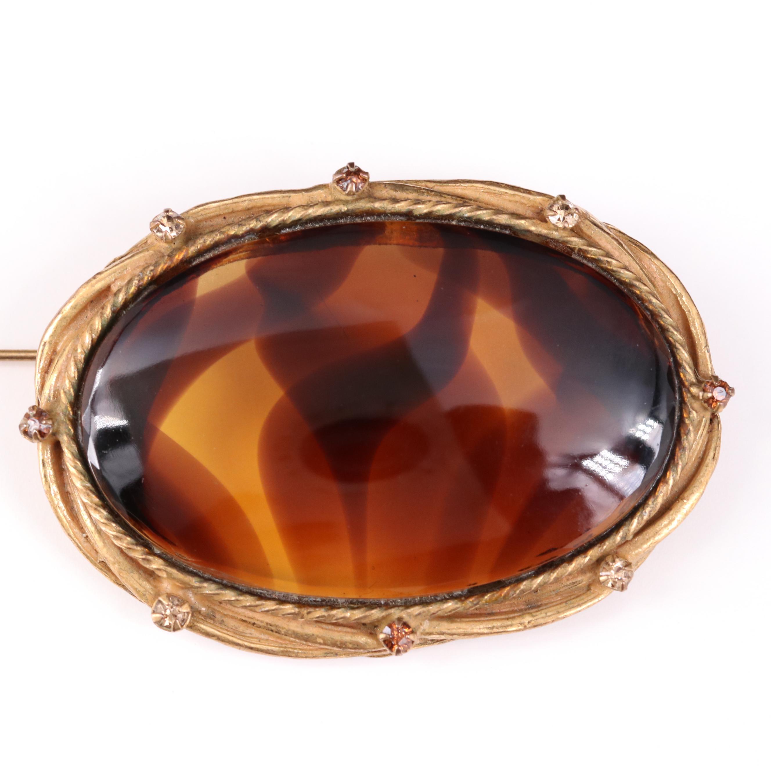 1950s Crown Trifari Maltese Cross and Original by Robert Brooches