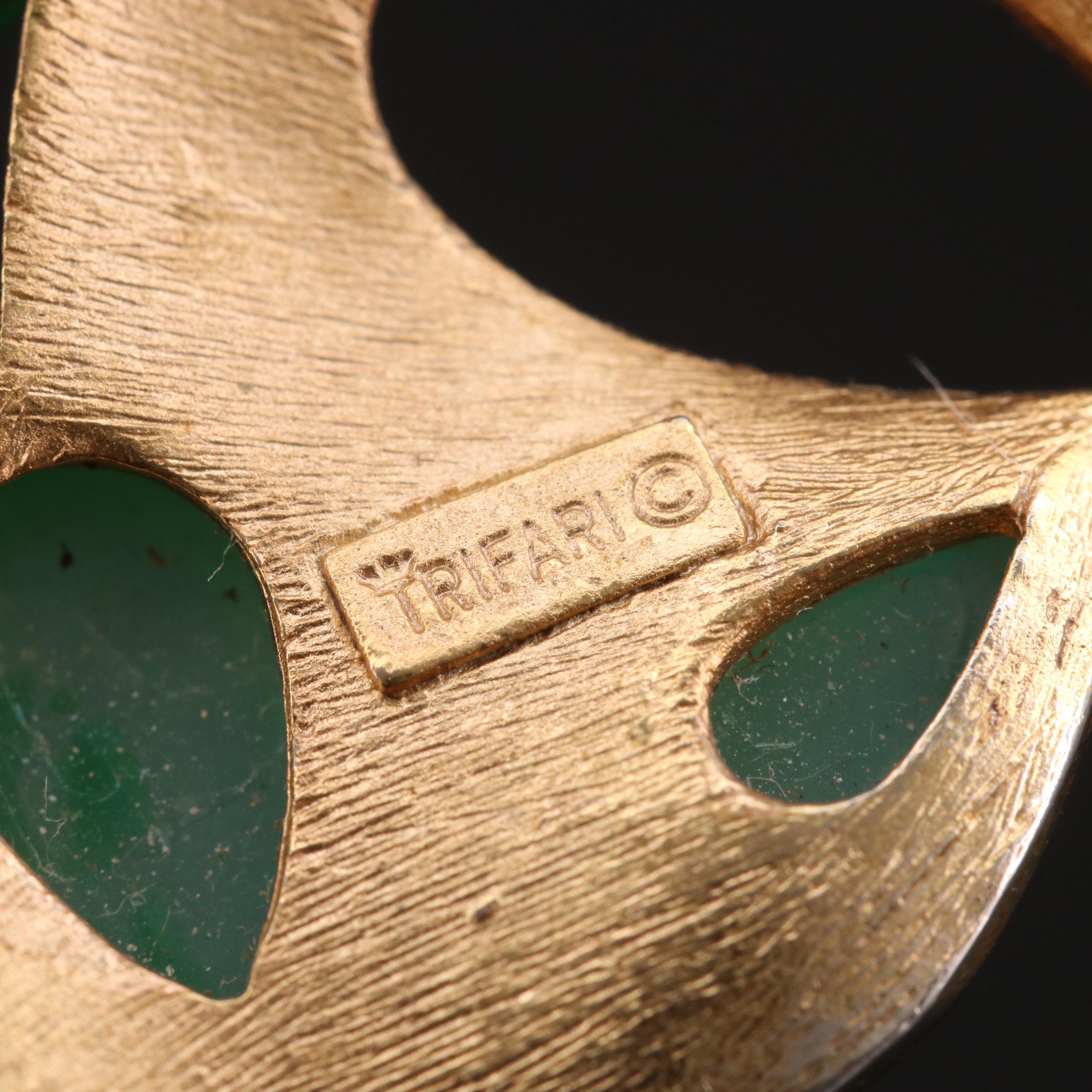 1950s Crown Trifari Maltese Cross and Original by Robert Brooches