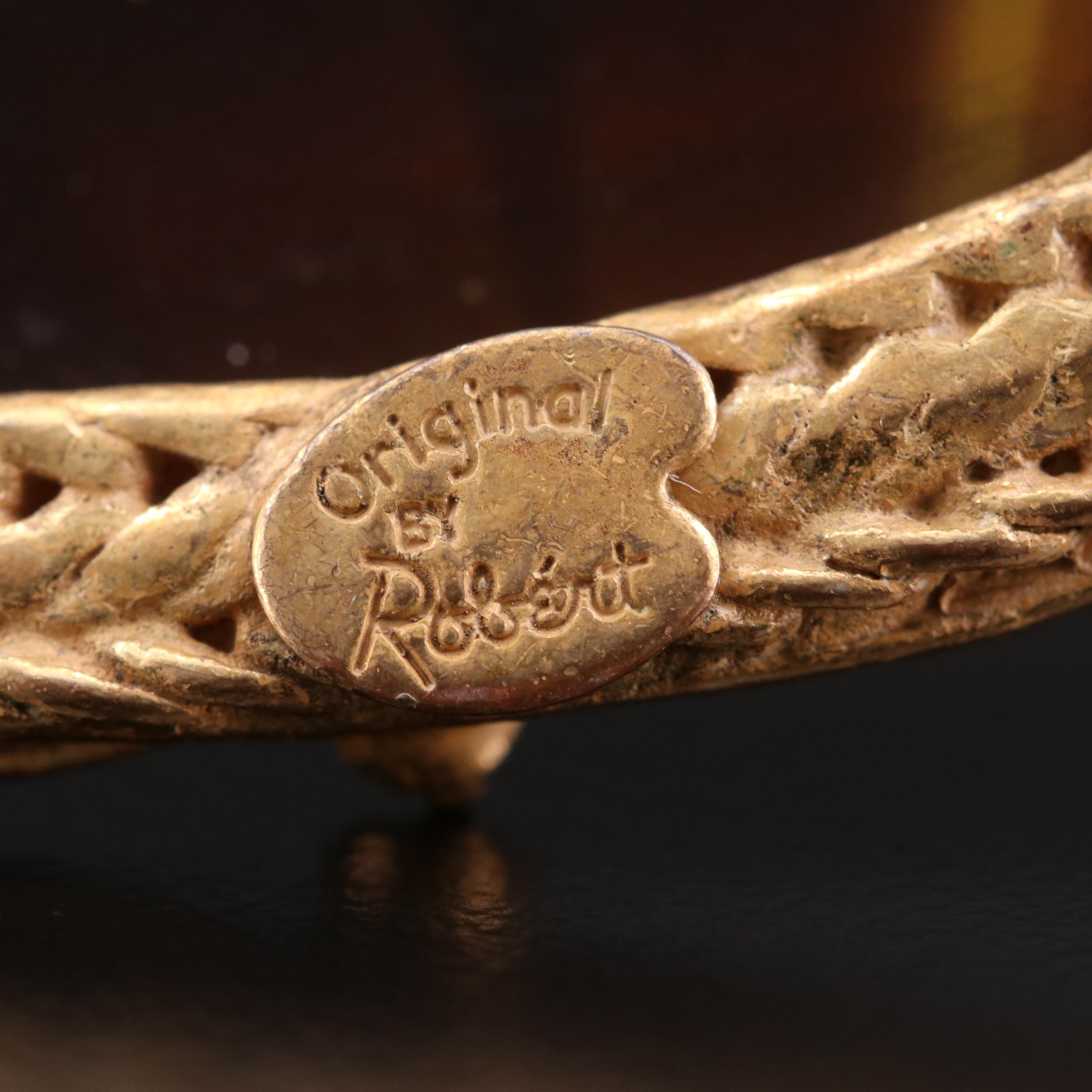 1950s Crown Trifari Maltese Cross and Original by Robert Brooches