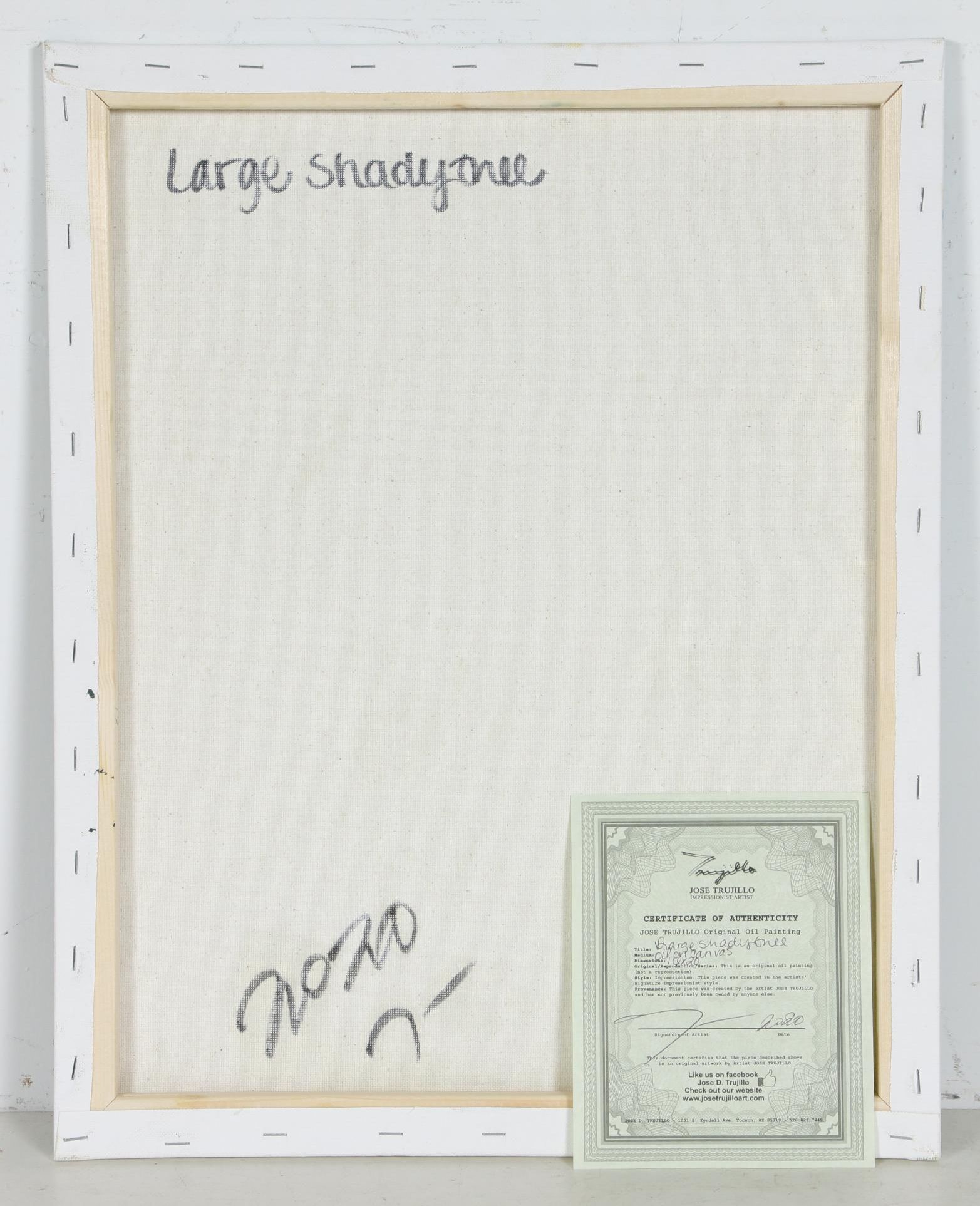 Jose Trujillo Landscape Oil Painting "Large Shady Tree"