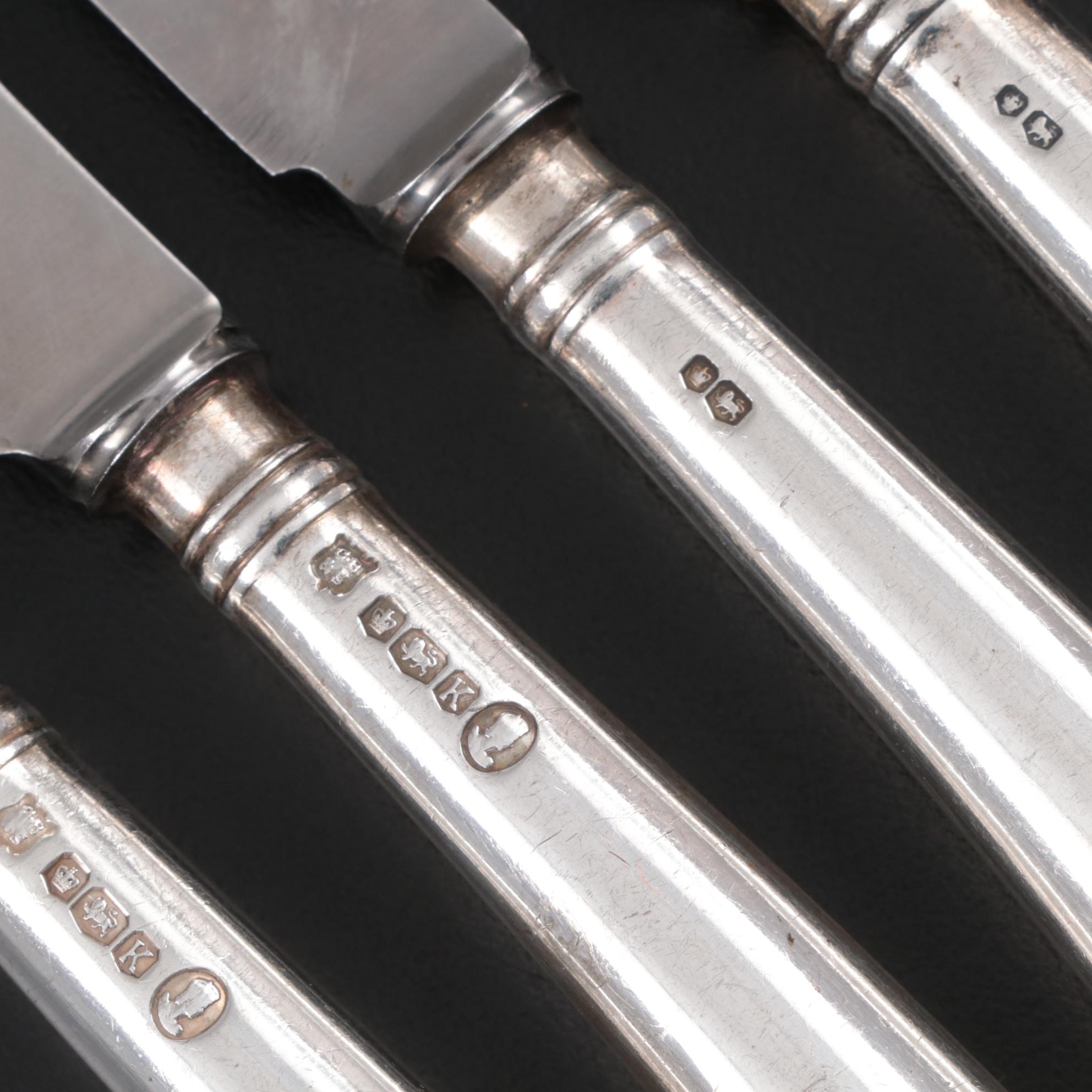 Cooper Brothers & Sons Ltd, Sheffield Sterling Silver Knives, 1952