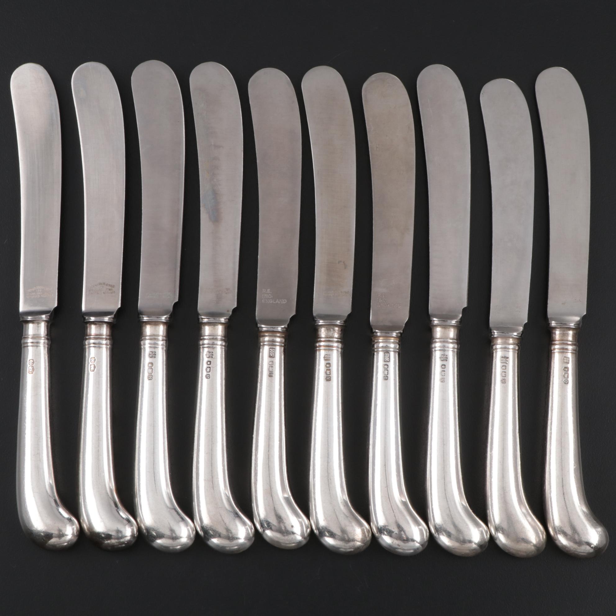 Cooper Brothers & Sons Ltd, Sheffield Sterling Silver Knives, 1952