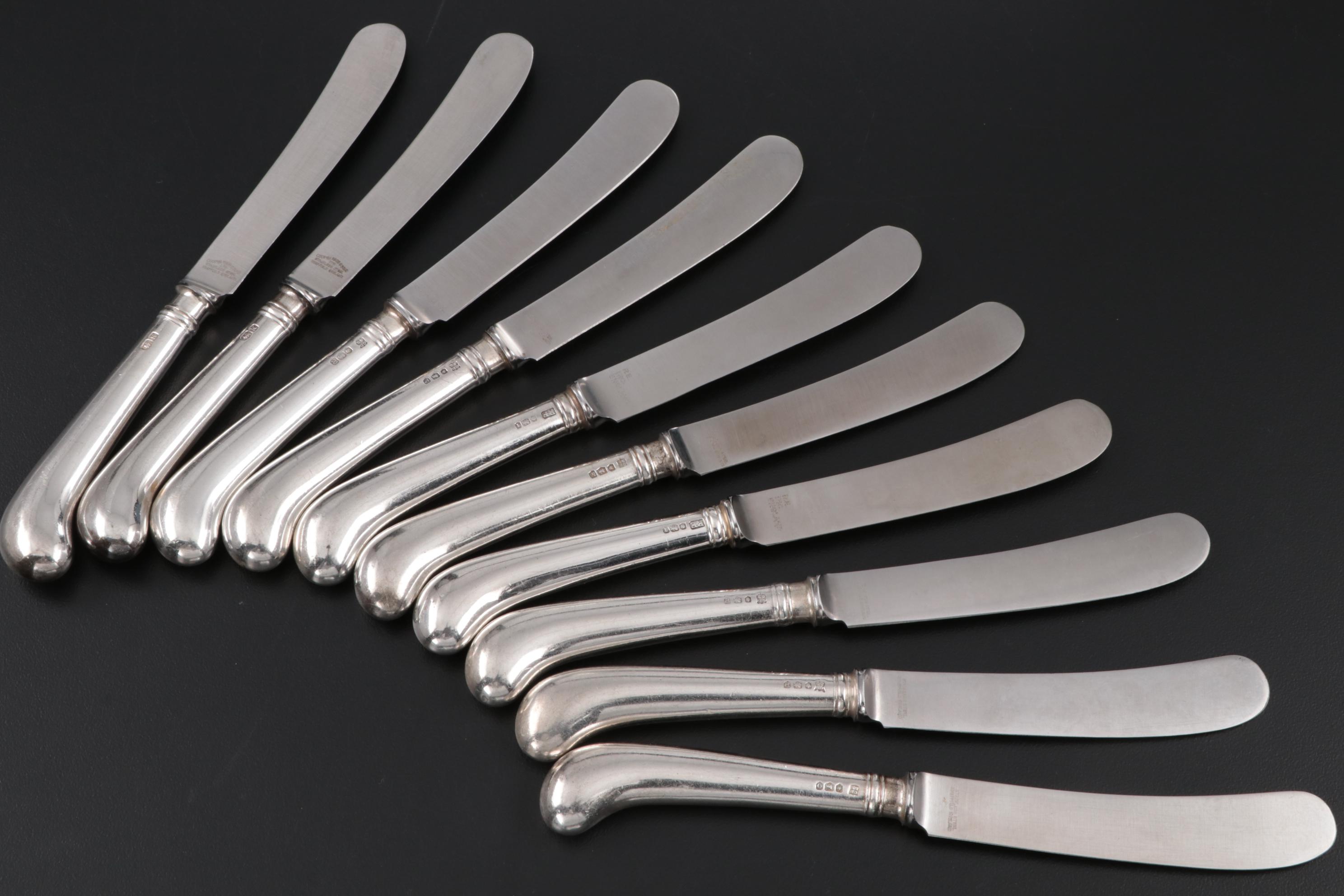 Cooper Brothers & Sons Ltd, Sheffield Sterling Silver Knives, 1952