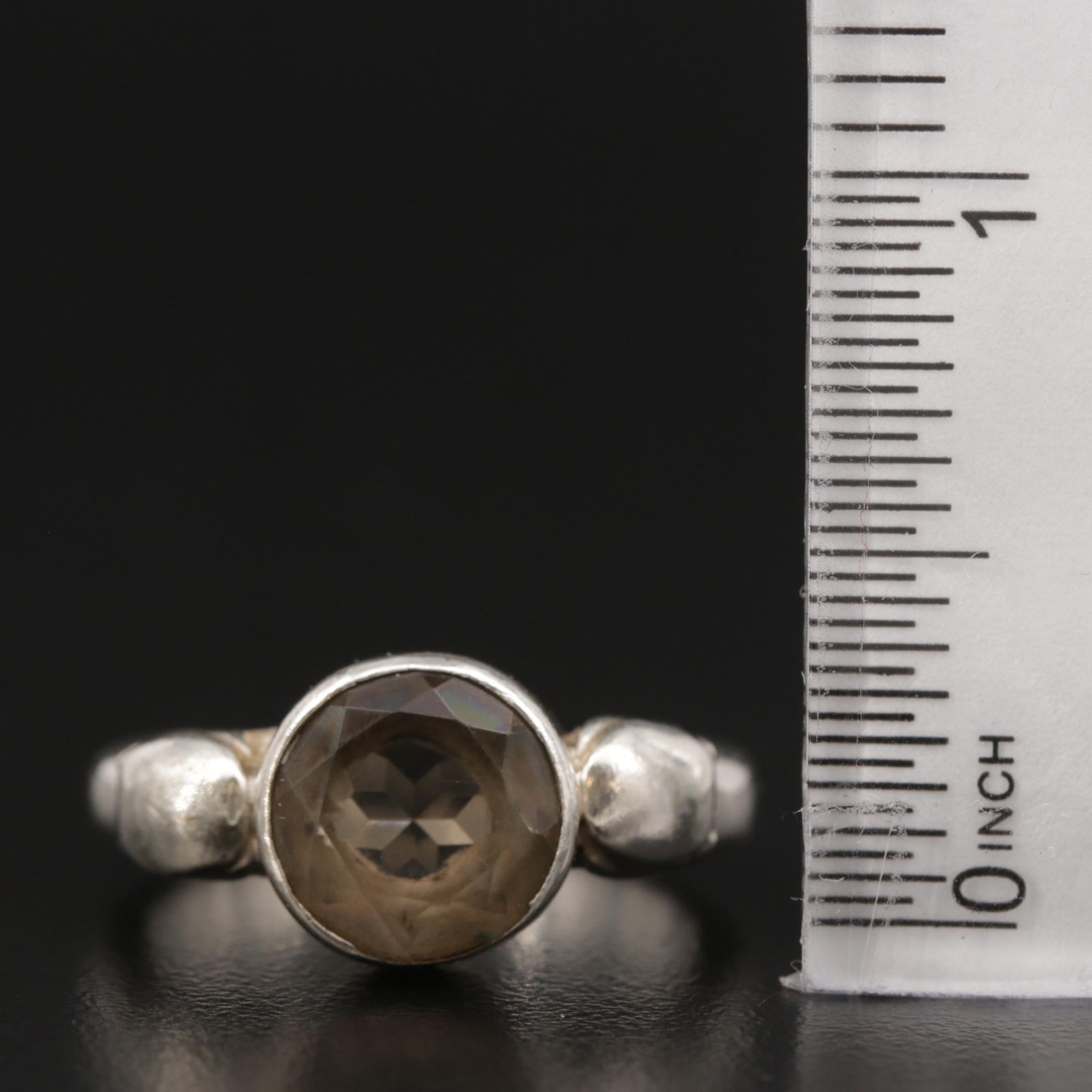 Lori Bonn Sterling Silver Smoky Quartz Ring