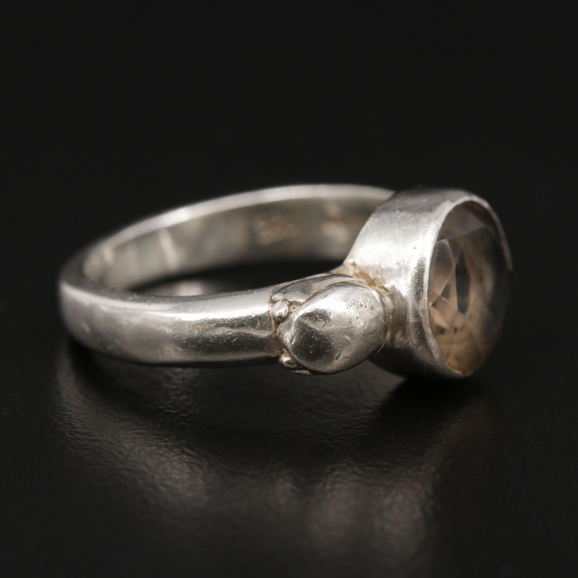 Lori Bonn Sterling Silver Smoky Quartz Ring