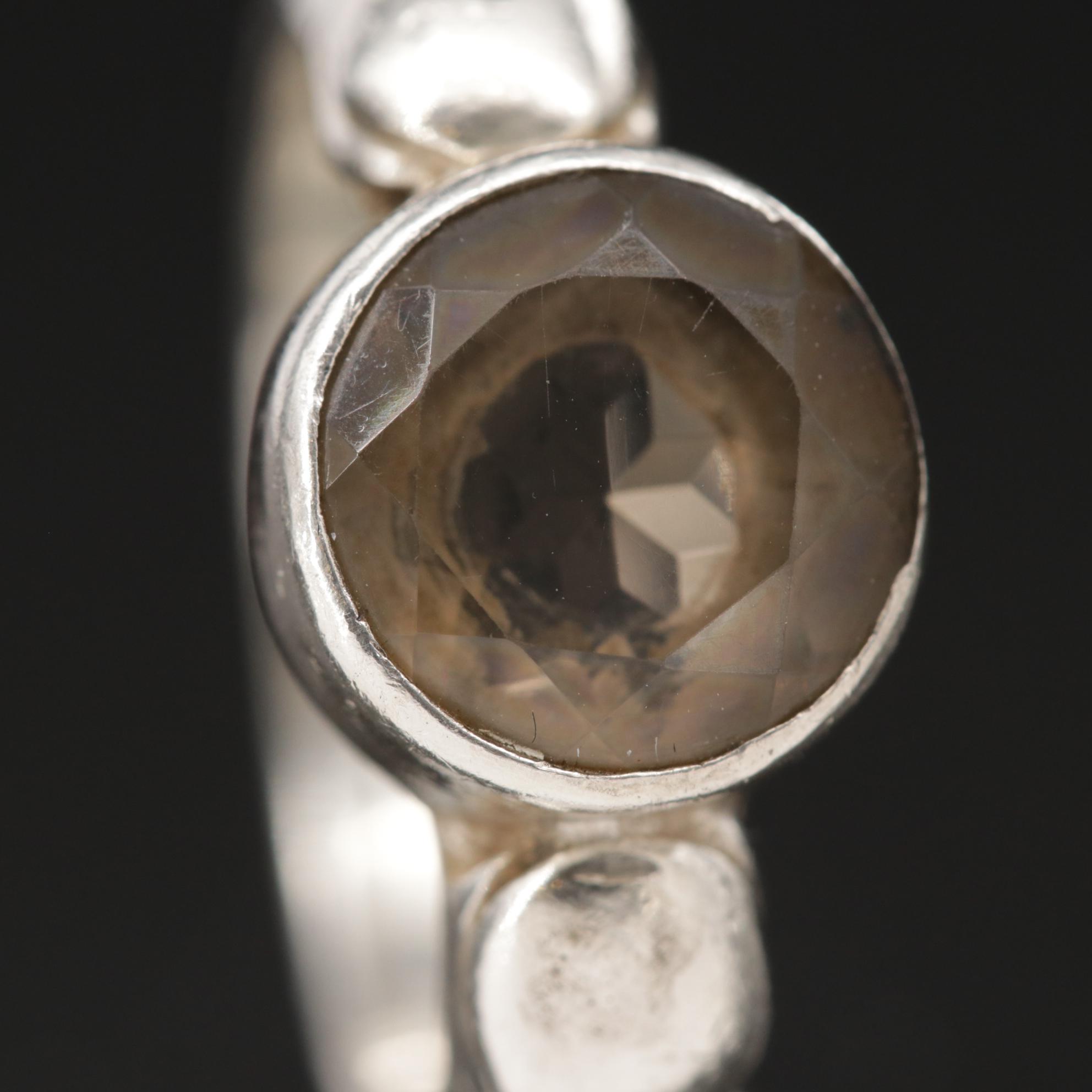 Lori Bonn Sterling Silver Smoky Quartz Ring